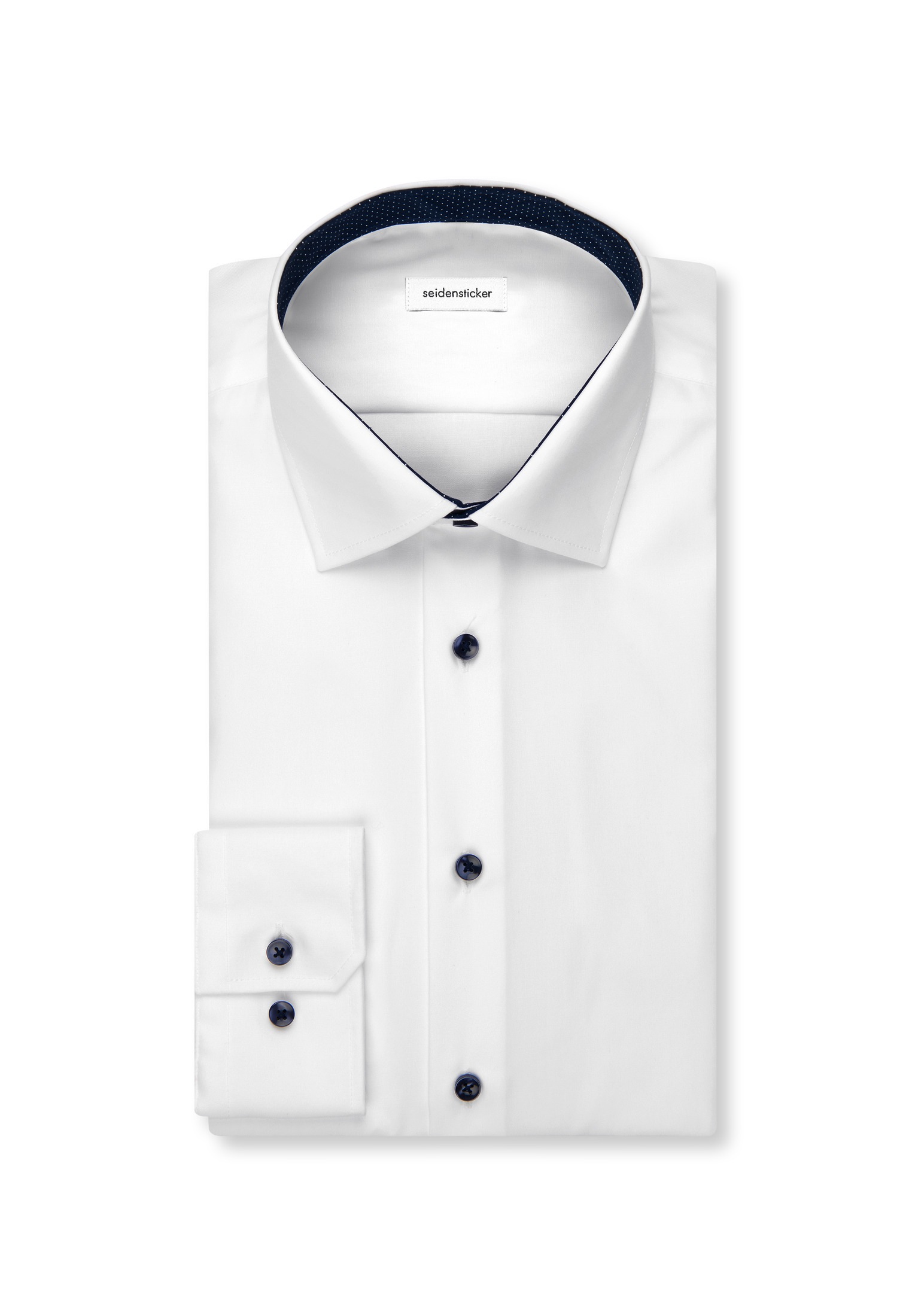 seidensticker Chemise d'affaires »Schwarze Rose« Col Kent uni 1/1 cintré