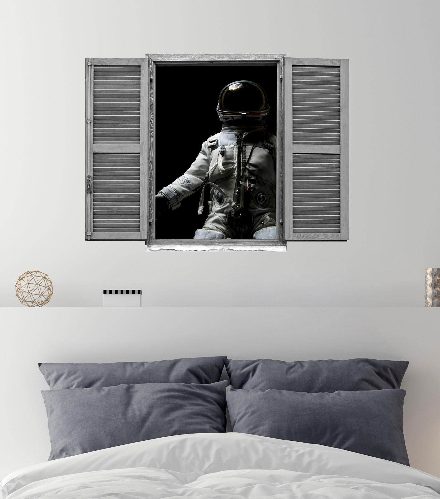 queence Autocollant mural »Astronaut« Wandsticker, Wandbild, selbstklebend, 3D, Fenster