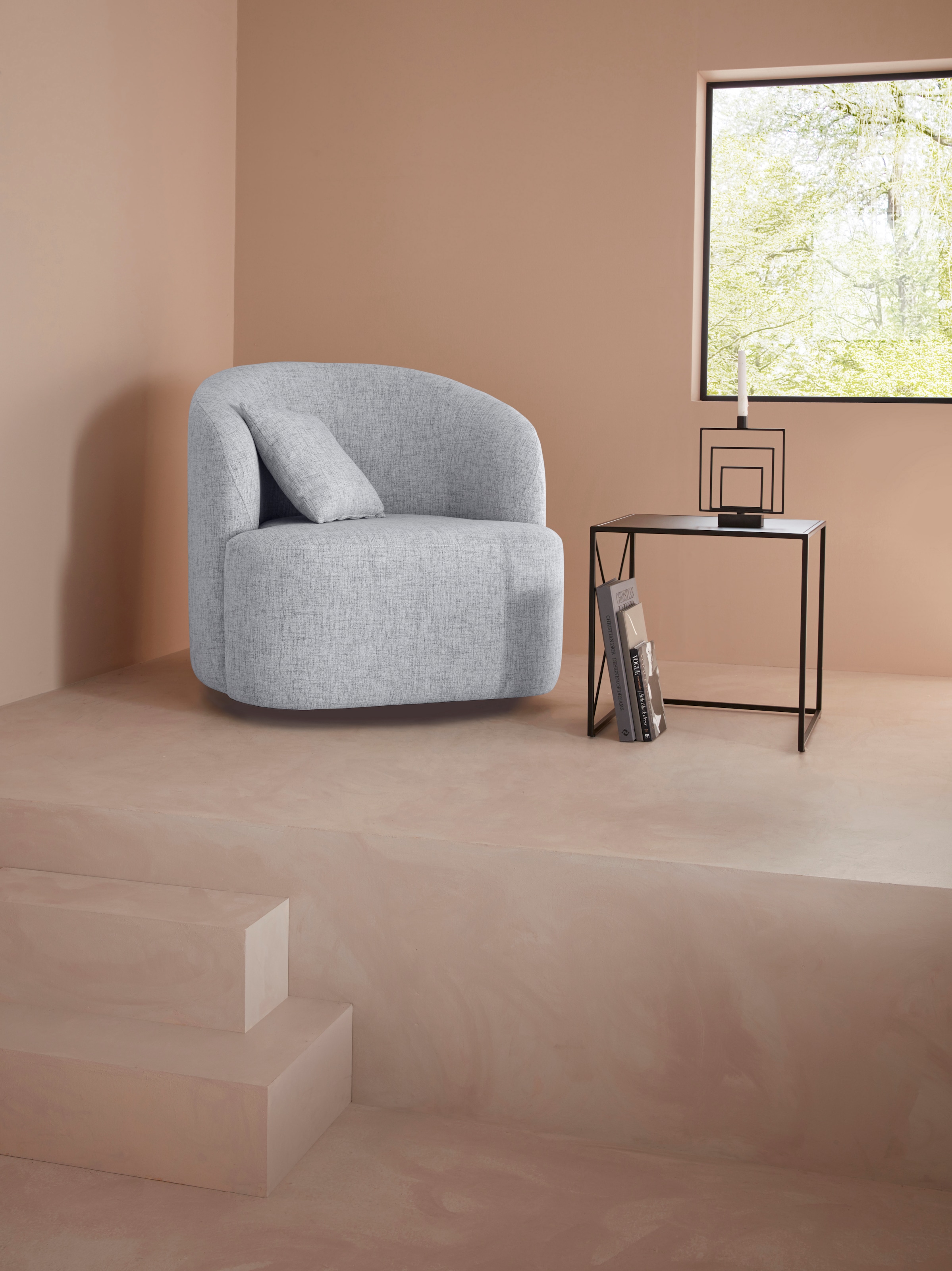 LeGer Home by Lena Gercke Fauteuil pivotant »Dilara Sessel« dossier et façade arrondis, en 3 qualités de revêtement