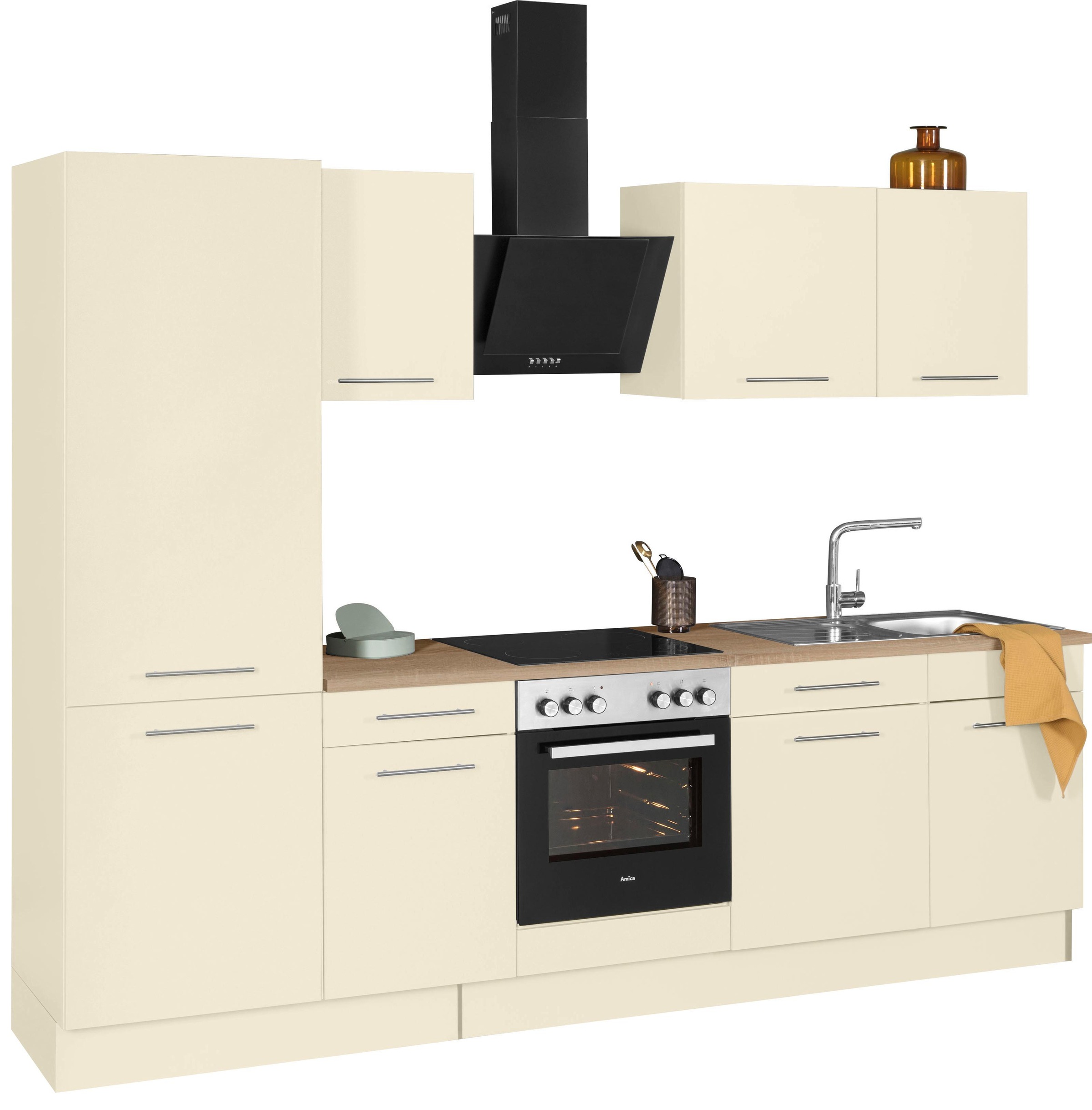 wiho Küchen Küchenzeile »Ela« Breite 280 cm, Soft-Close-Funktion, höhenverstellbare Füsse