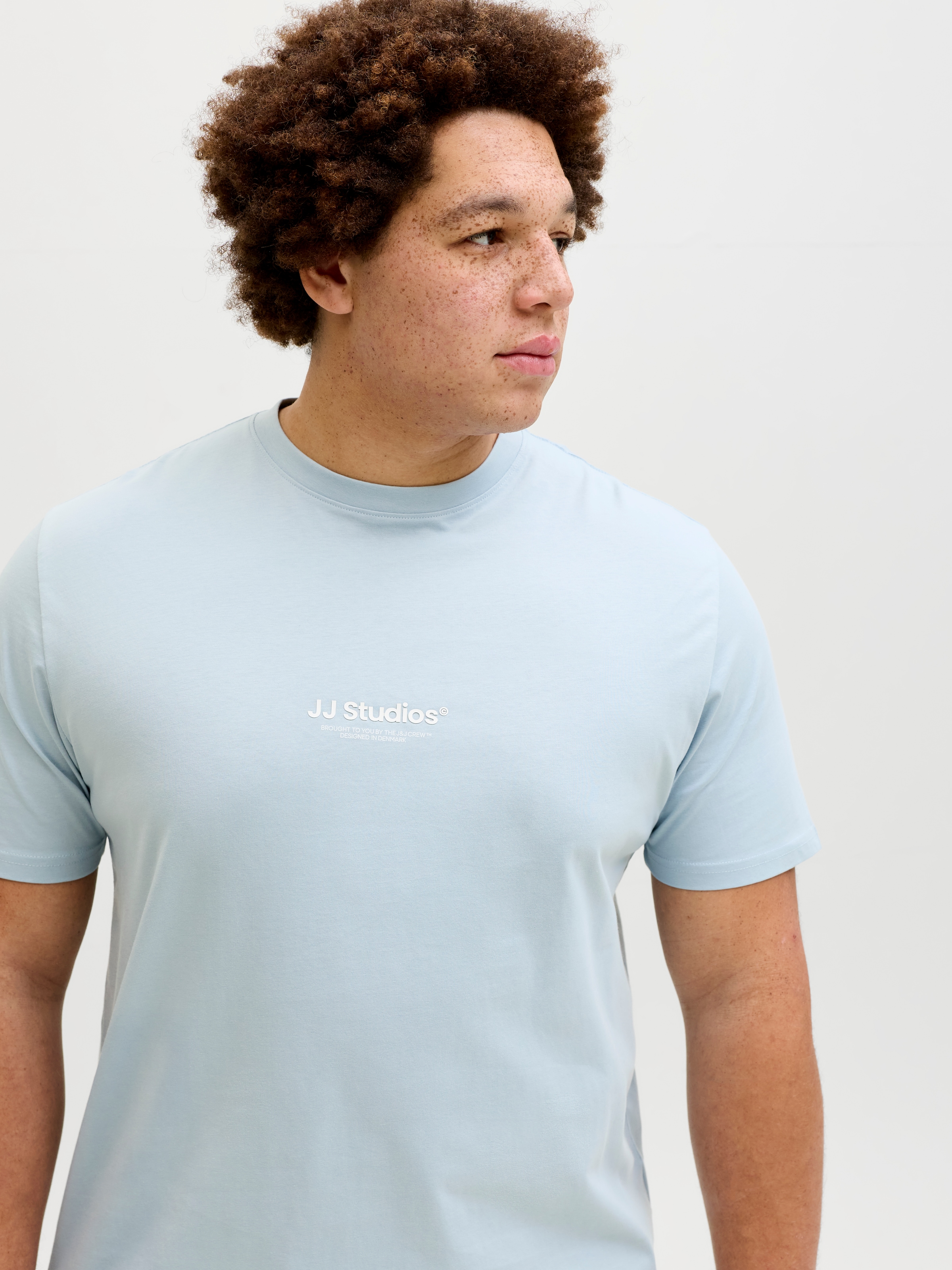 Jack & Jones PlusSize Shirt à col rond »JJESOHO TEE SS CREW NECK NOOS PLS« Coton, coupe regular fit