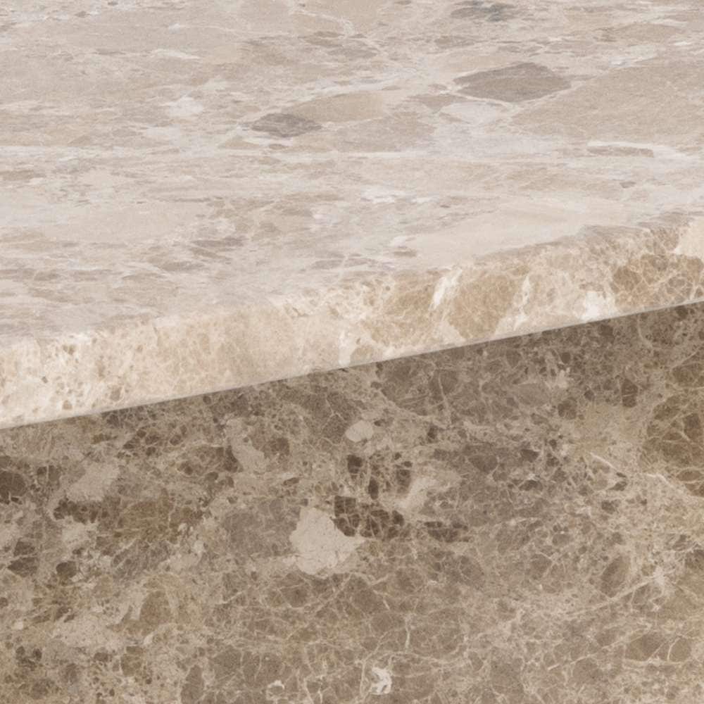 ACTONA GROUP Table basse »Vega« Table basse, piètement en V, laqué mat latte, marbre, 90x90x42 cm
