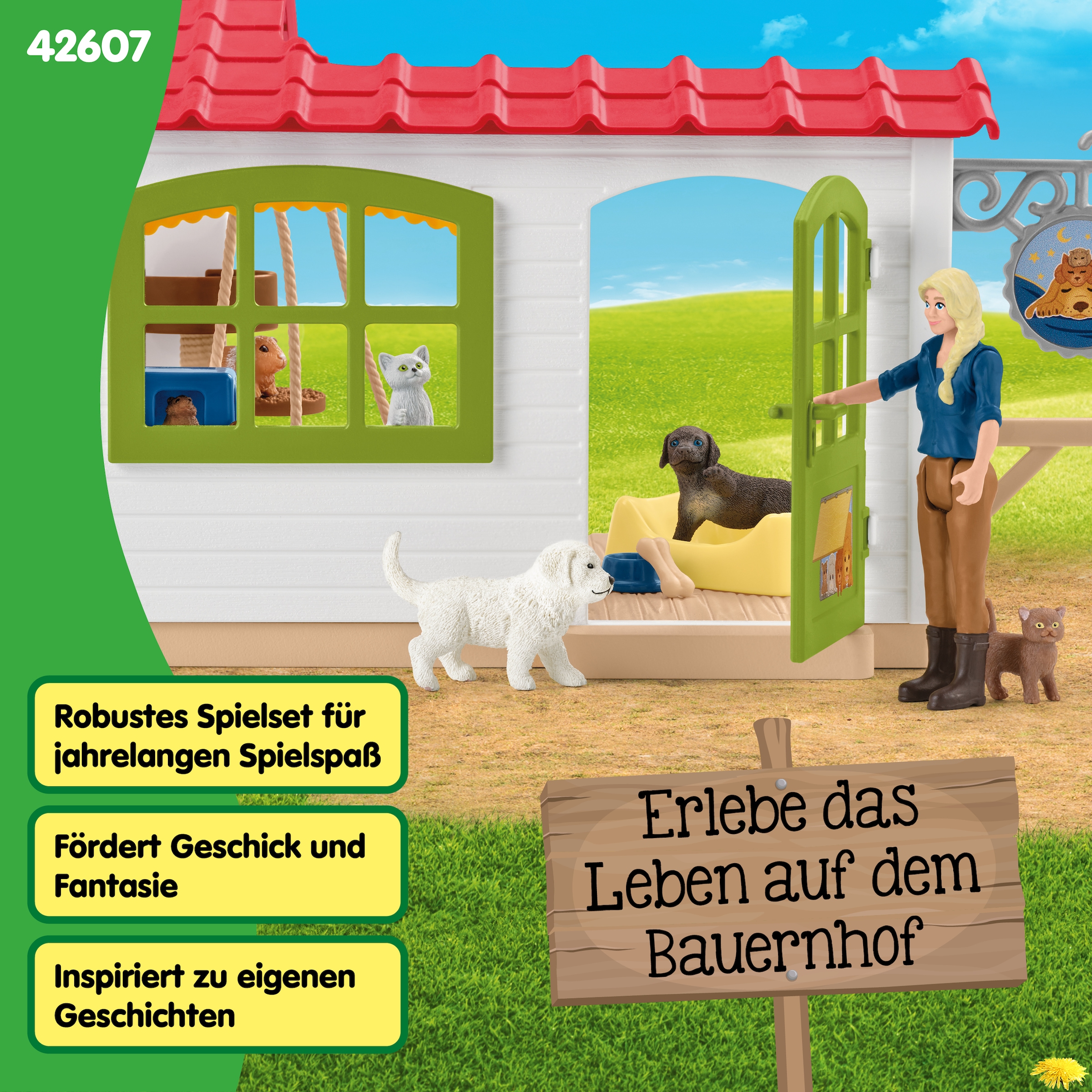 Schleich® Spielwelt »FARM WORLD, Tierhotel (42607)« Made in Europe