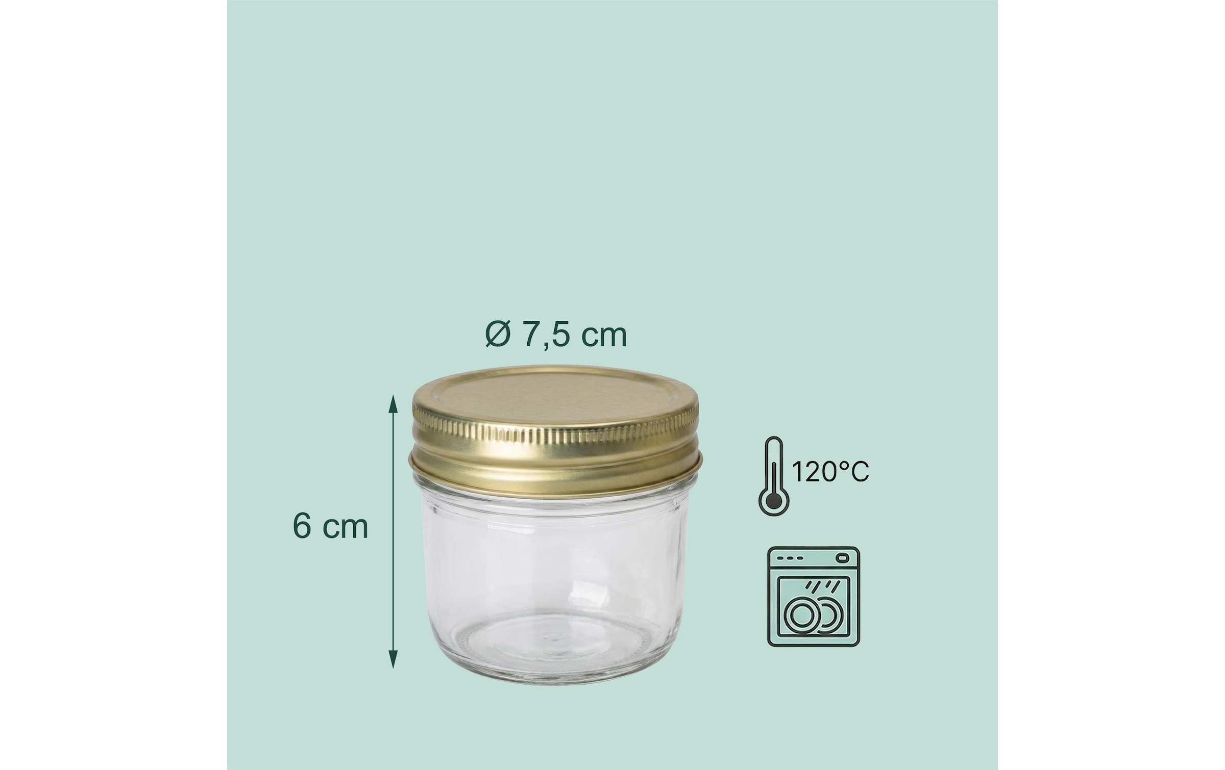 relaxdays Pot de conservation »mit Deckel 120 ml, 50 Stück«