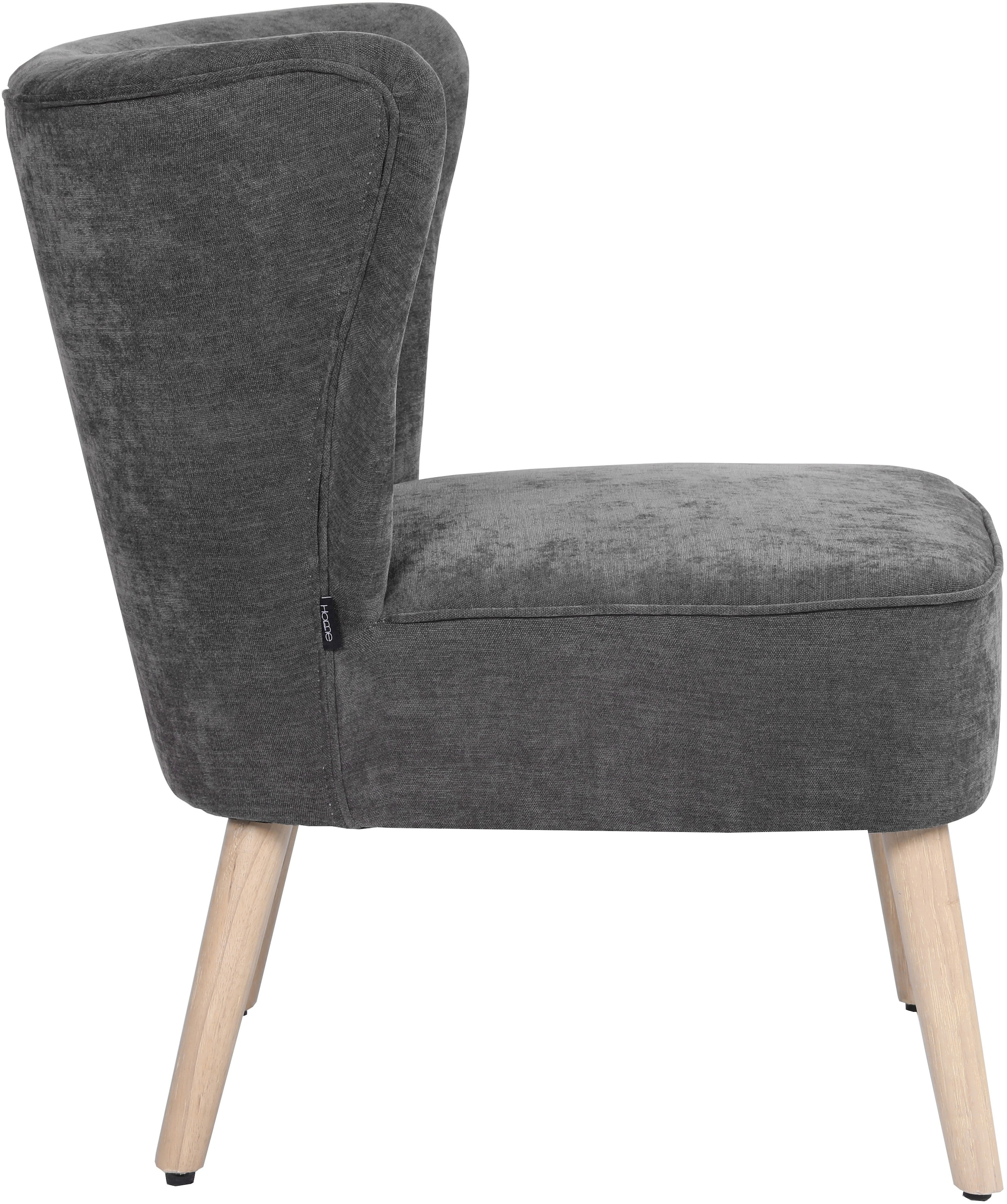 Home affaire Fauteuil lounge »JORIEL moderner Ohrensessel mit Knopfsteppung« mit Echtholzfüssen und feinem Struktur-Bezug