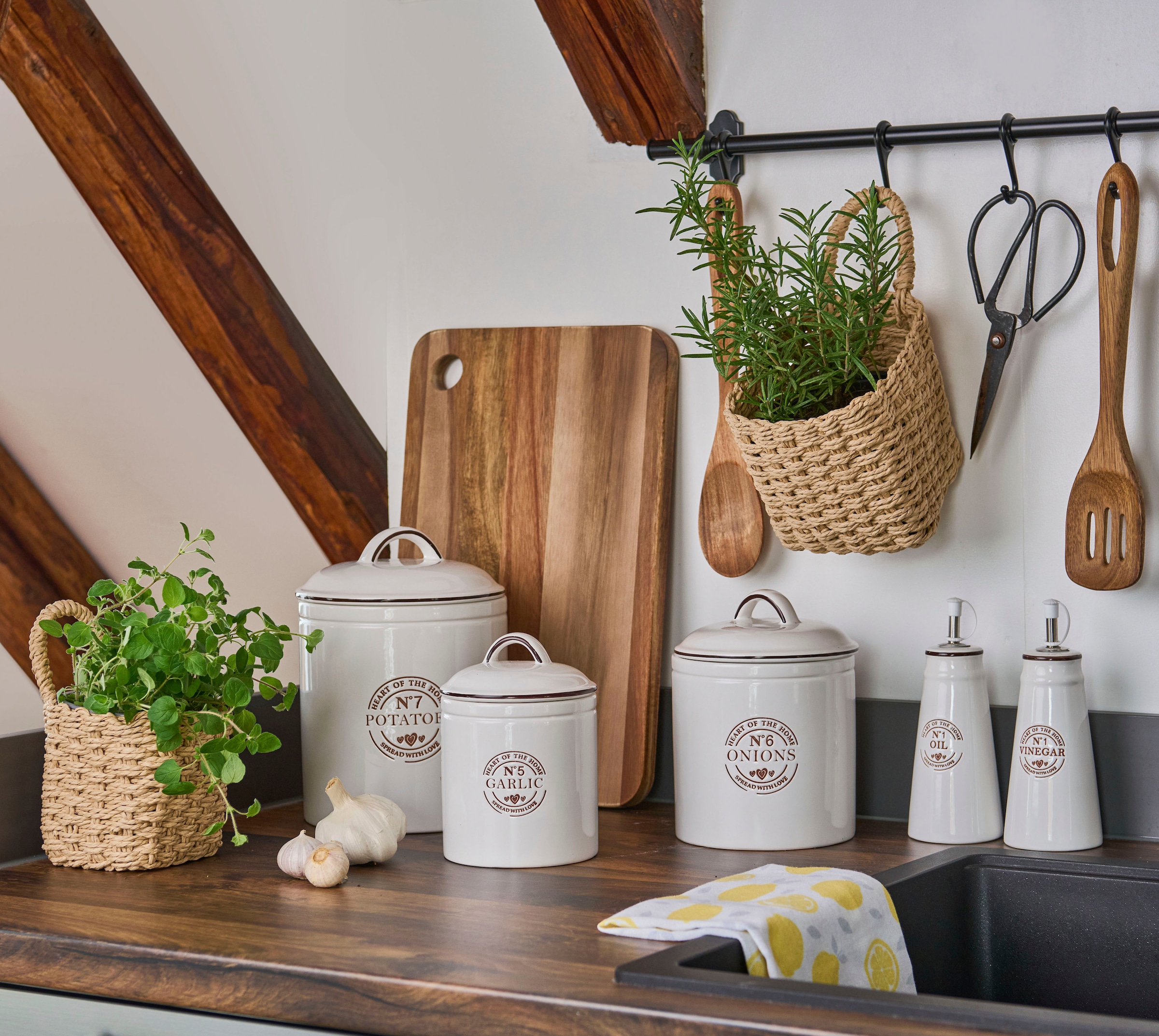 Zeller Present Boîte à provisions »Potatoes« 1 cuis tlg. Eleganter Landhausstil