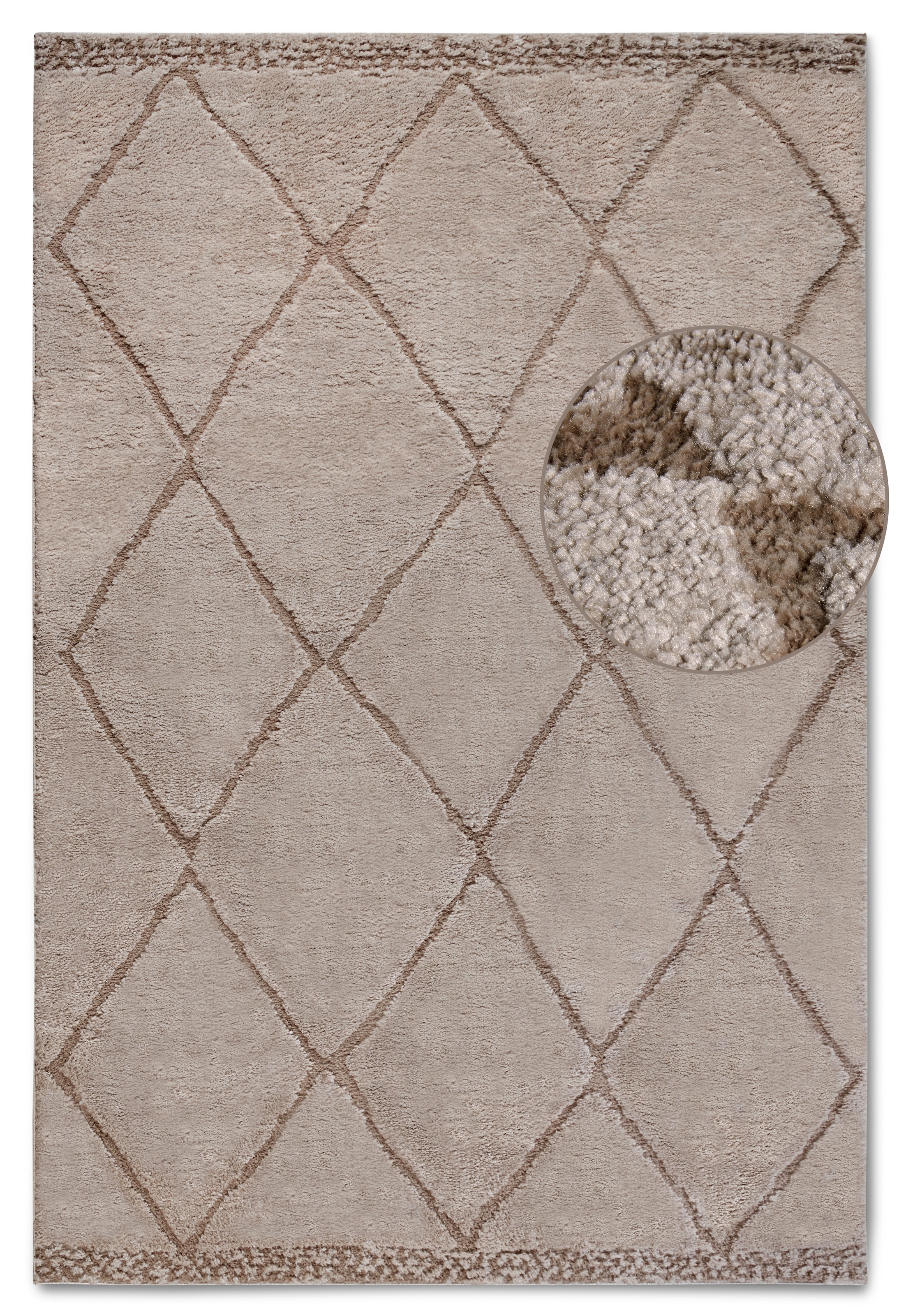 ELLE DECORATION Tapis design »Perrotin« Rectangulaire 18 mm Höhe Läufer, Shaggy, flauschig, weich, Langflor, modern, Hoch Tief Effekt