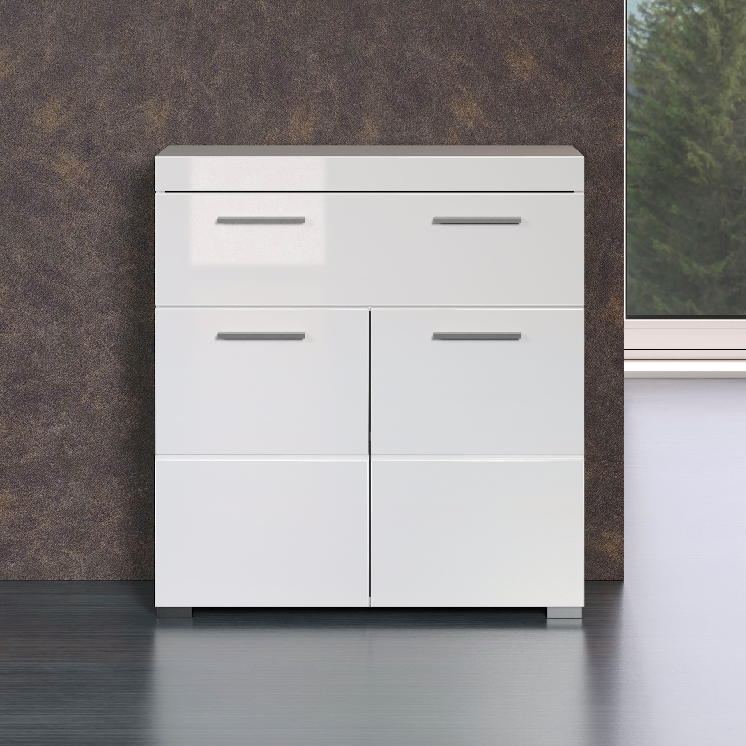 welltime Armoire basse »Avena« Armoire sur pied avec 2 portes, 1 tiroir - (L/P/H) 73/31/79 cm