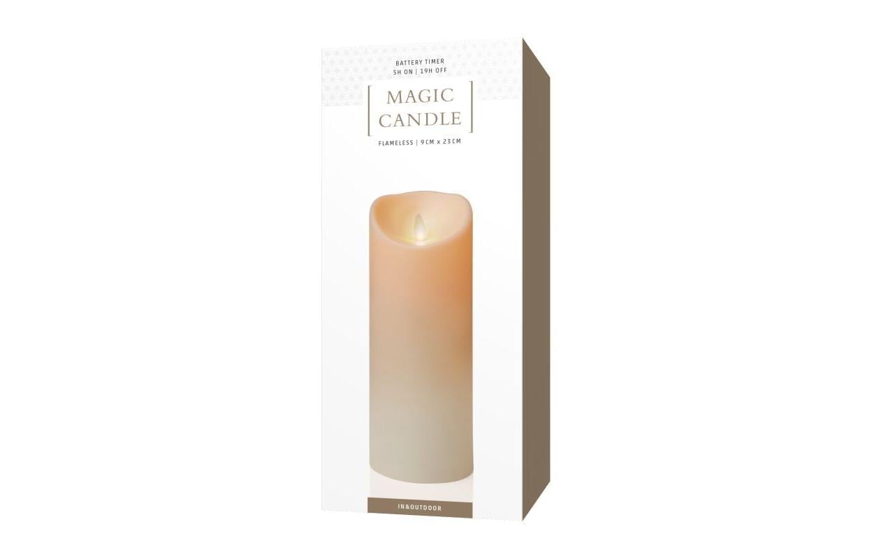 STT LED-Kerze »Magic Candle Ivory L Ø 9 x 23 cm Warmweiss«