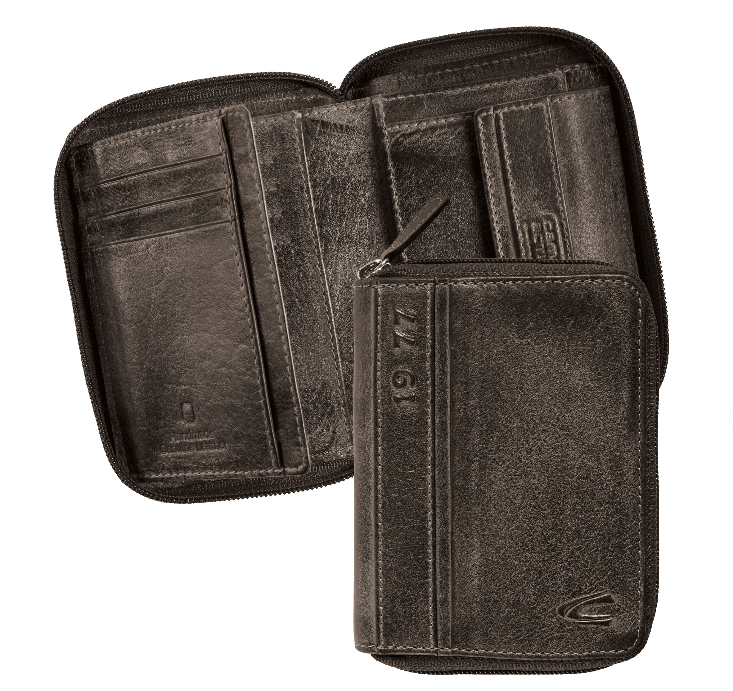 camel active Geldbörse »Melbourne« aus hochwertigem Rindsleder mit kernigen Nähten im Used Look