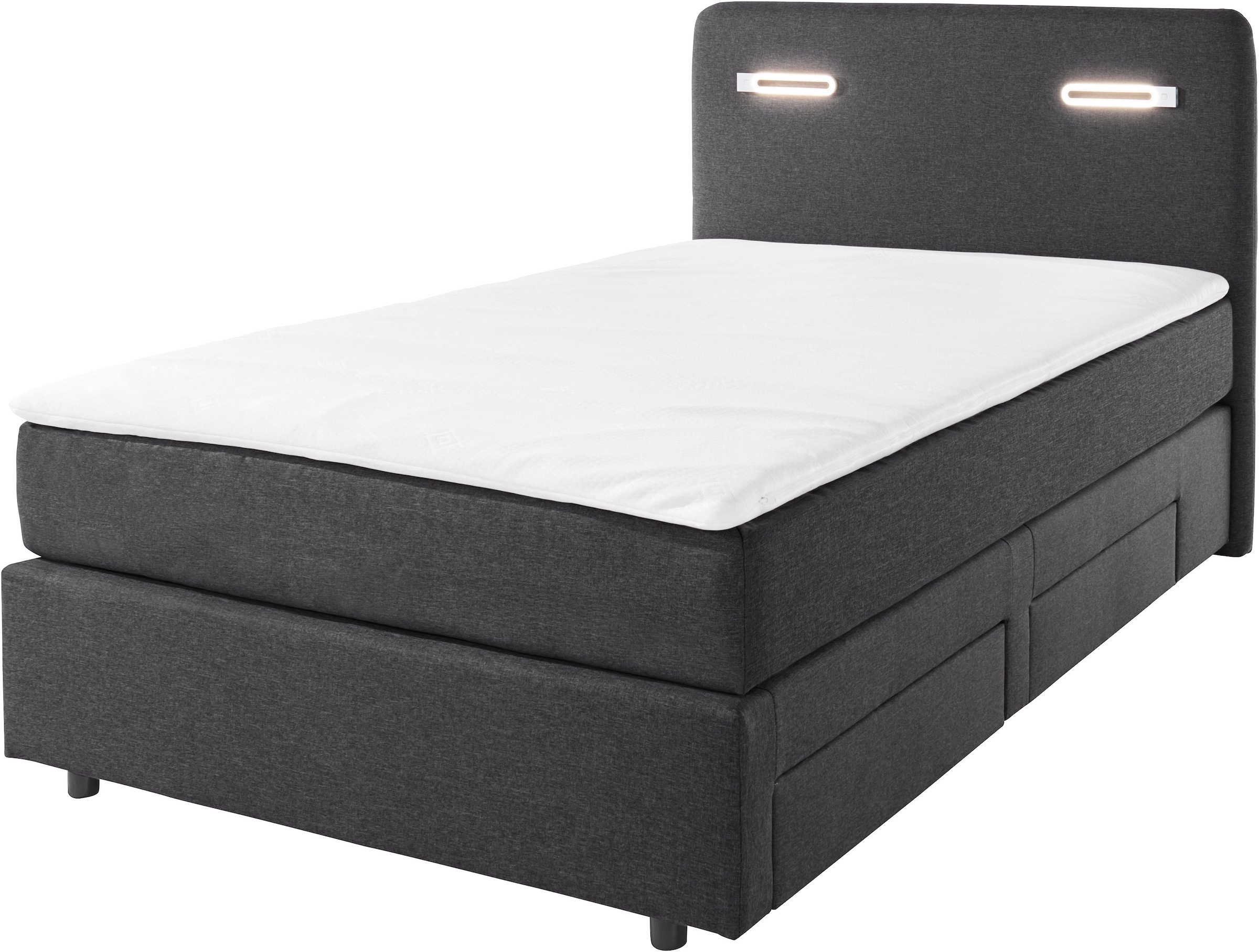 Home affaire »Luan« Schubkästen, LED-Beleuchtung und Topper, in Breite 120 cm und 180 cm