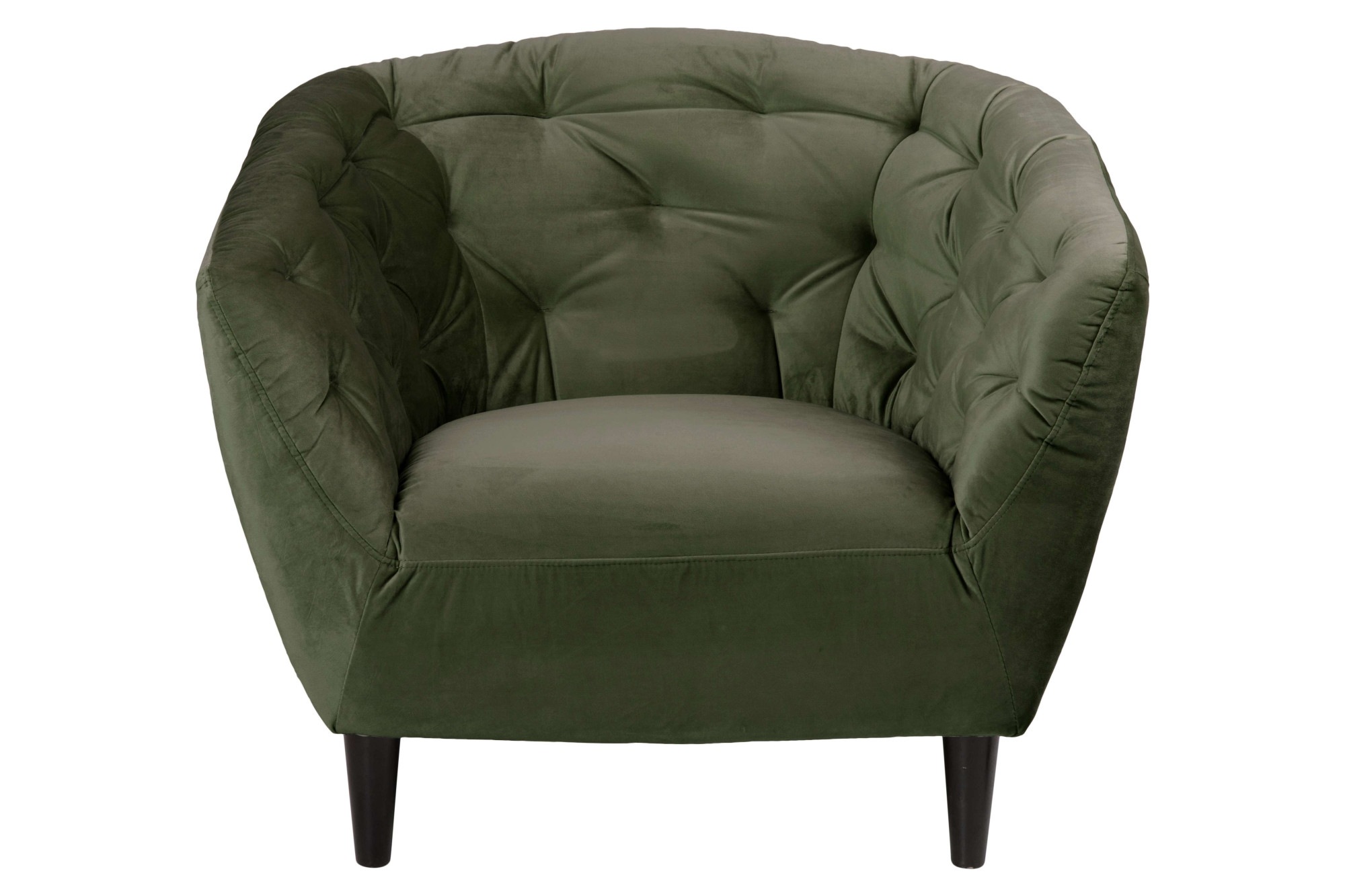 ACTONA GROUP Fauteuil lounge »Ria Armlehnstuhl, Polstersessel, Einzelsofa, Relaxsessel,« fauteuil 1 place, tissu velours, pieds en bois massif, ressorts ensachés, capitonnage