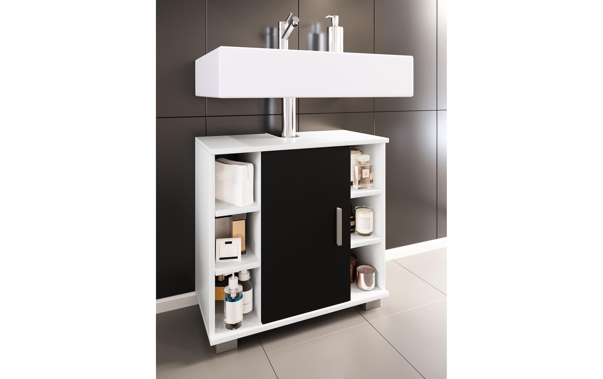VCM Armoire sous lavabo »Zalo M 60 x 58 cm«