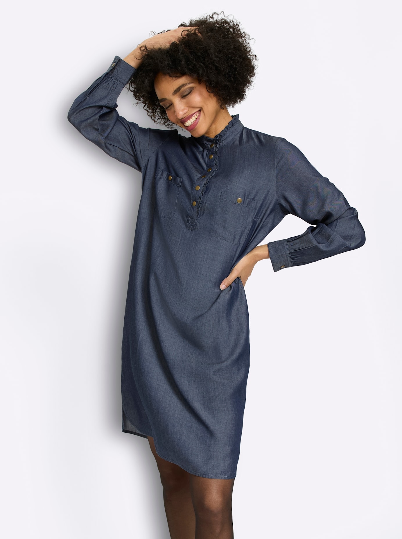 heine Robe chemisier »Kleid« Poche dans les coutures