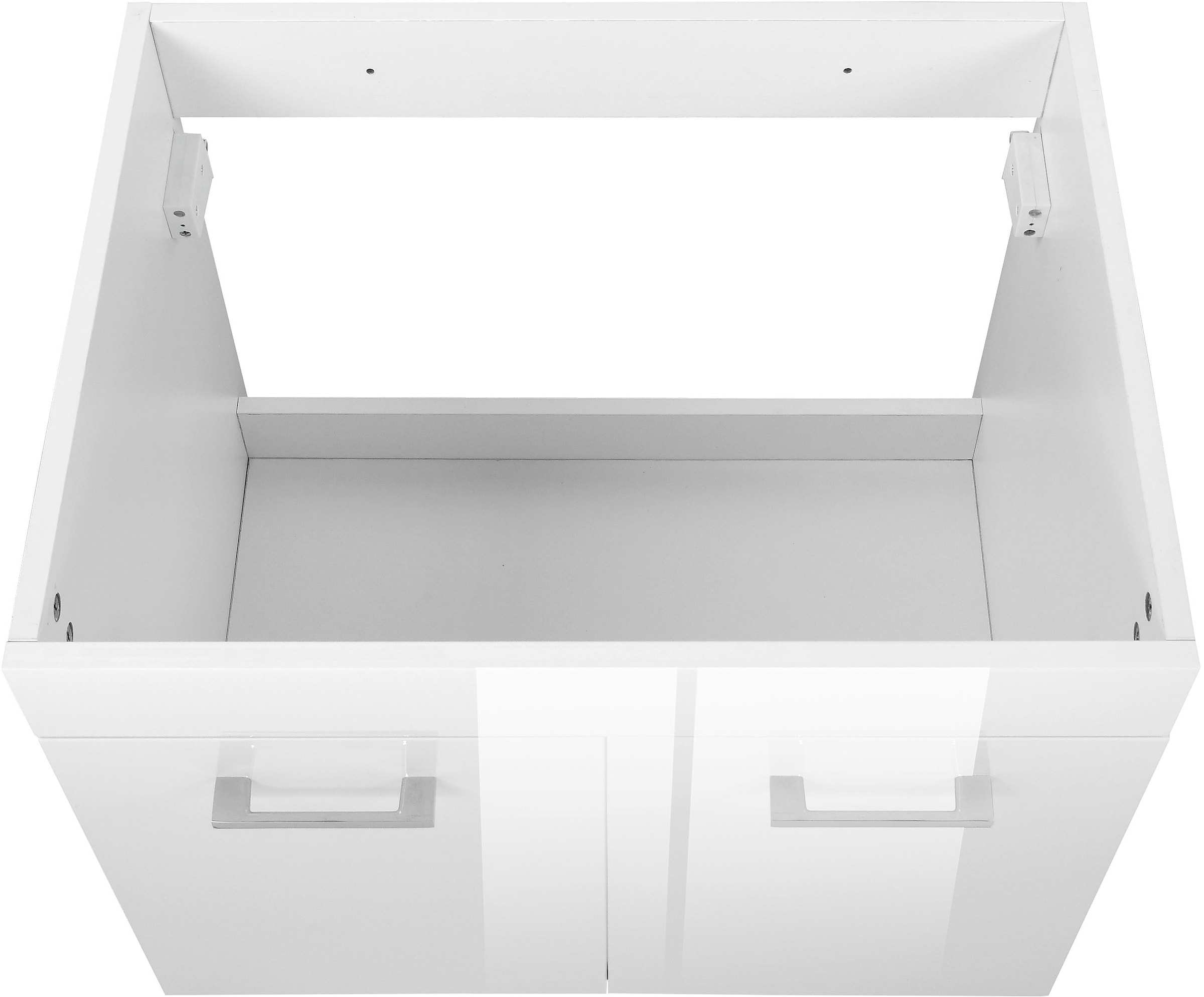 welltime Waschtisch »Florenz, Breite 60cm, 2 Tür, 2 Fächer, MDF-Front« Komplett-Set,  Waschplatz mit 2 Türen,in verschiedenen Farben erhältlich, Badmöbel