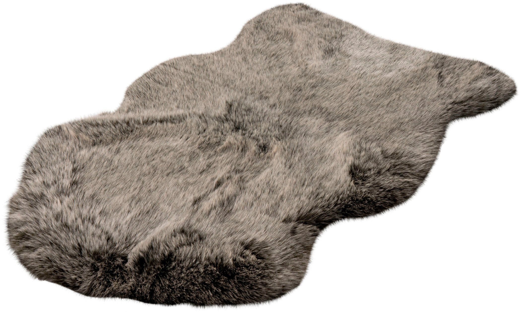 calo-deluxe Tapis en fourrure »Emica-1000« En forme de fourrure 52 mm Höhe Kunstfell, Wohnzimmer