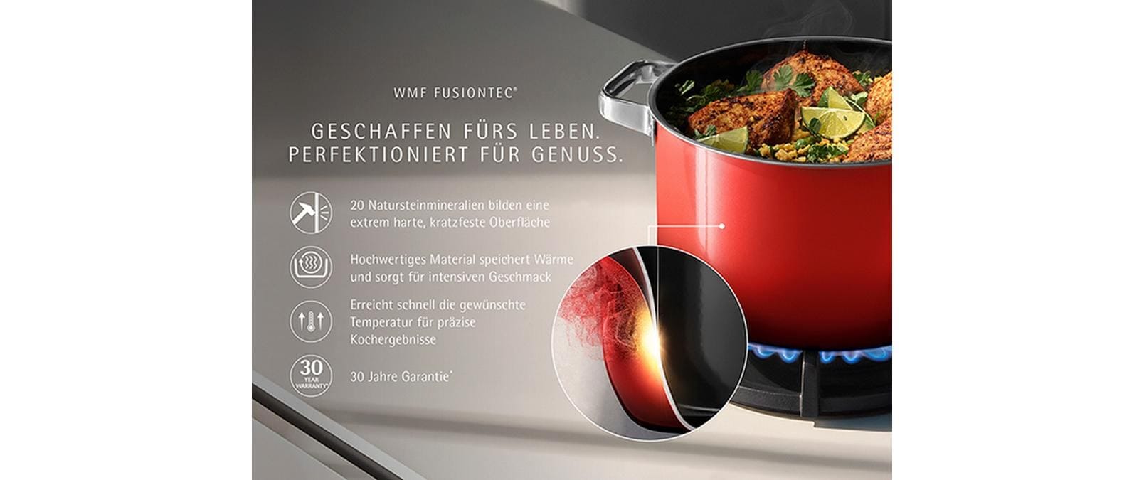 WMF Topf-Set »Fusiontec Essential Pro« Set, 7 tlg. Edelstahl | Glas