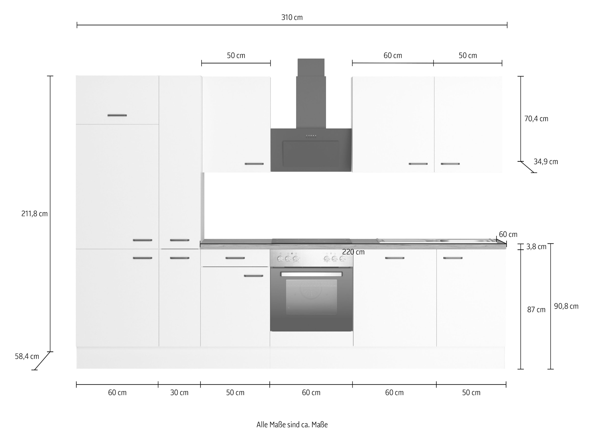 KOCHSTATION Kitchenette »KS-Paula«