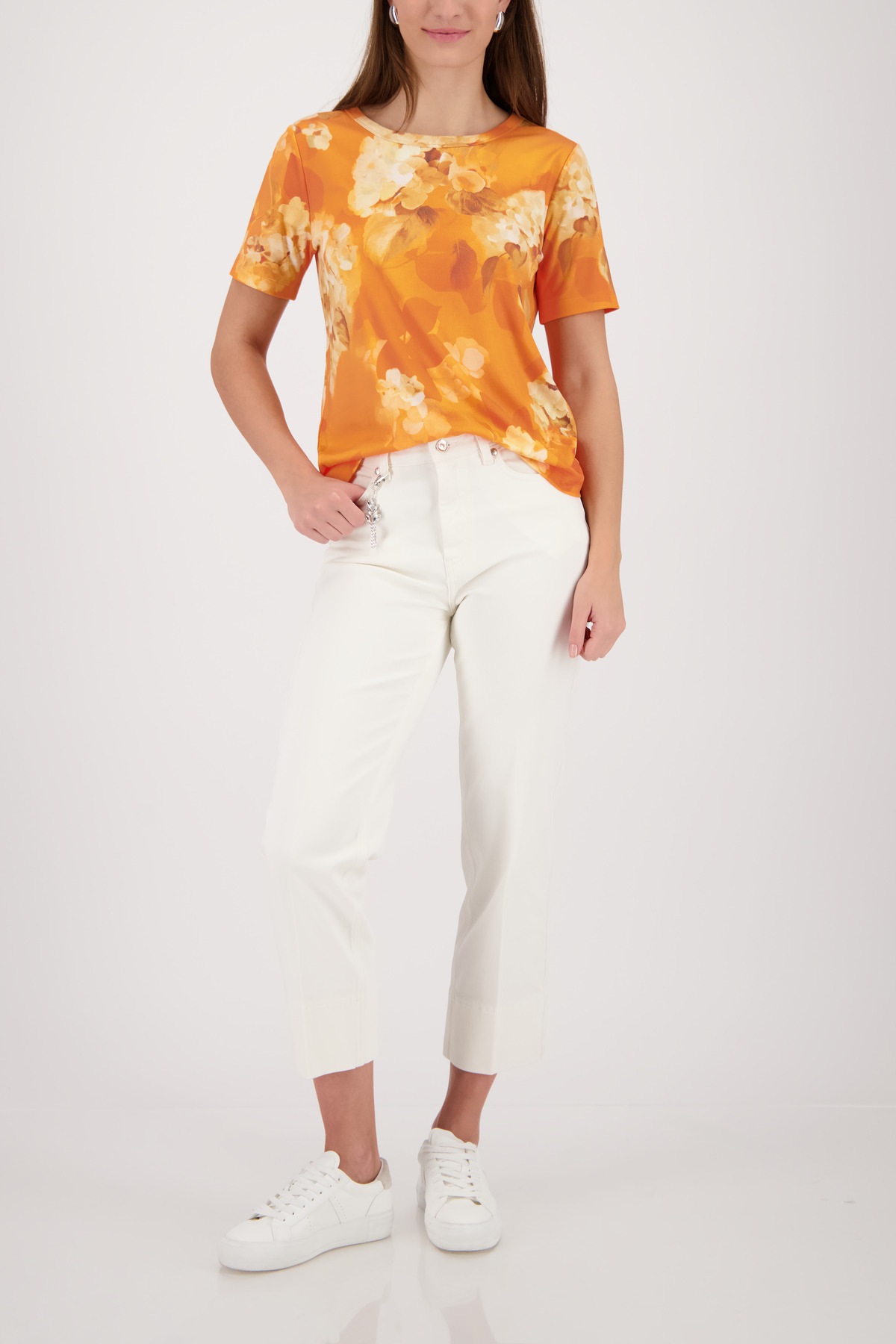 Monari T-Shirt »Blume allover« Regular fit mit Blumenmuster