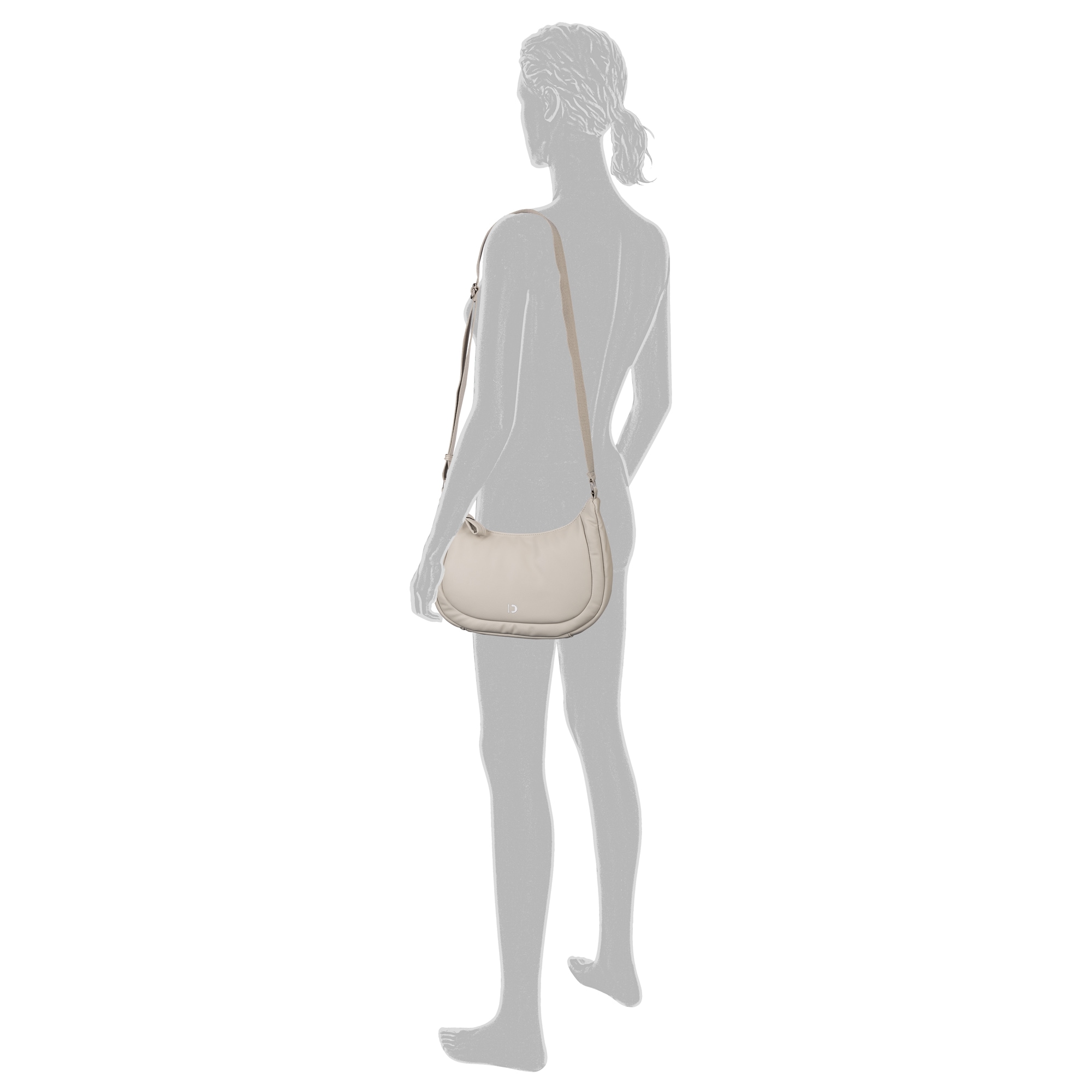 TOM TAILOR Denim Sac à bandoulière »Maye« imitation cuir très douce et matelassée avec bande textile sportive