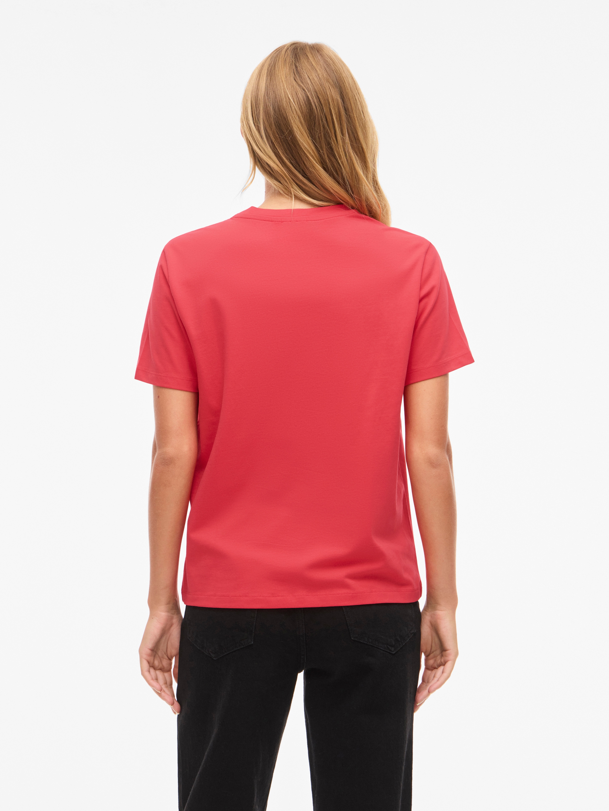 Vila Kurzarmshirt »VINORA S/S T-SHIRT - NOOS« Baumwollmischung, regular fit