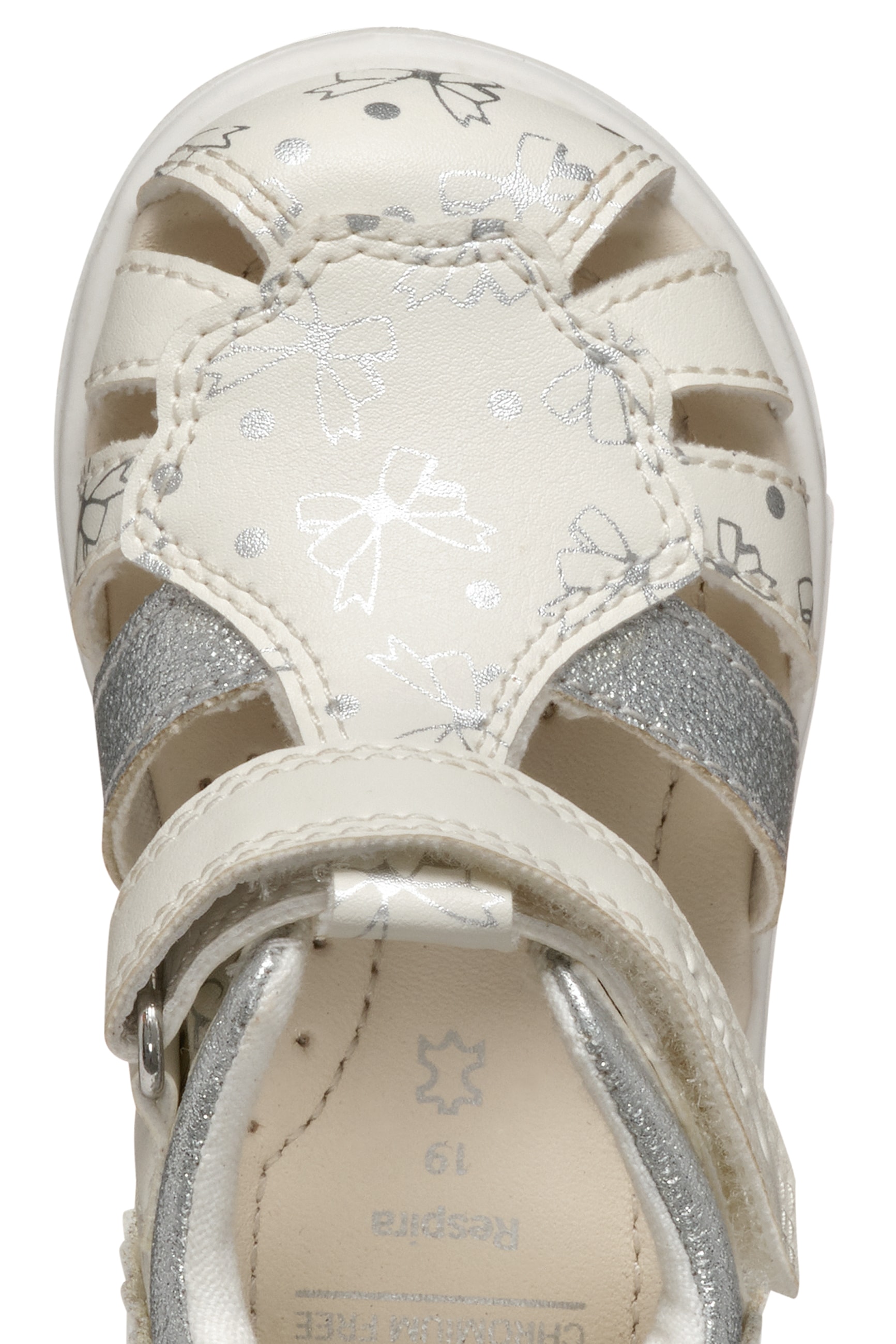 Geox Lauflernschuh »B SANDAL ZAPITO GIRL«  Babyschuh, Sommerschuh, Klettschuh, Grössenschablone zum Download