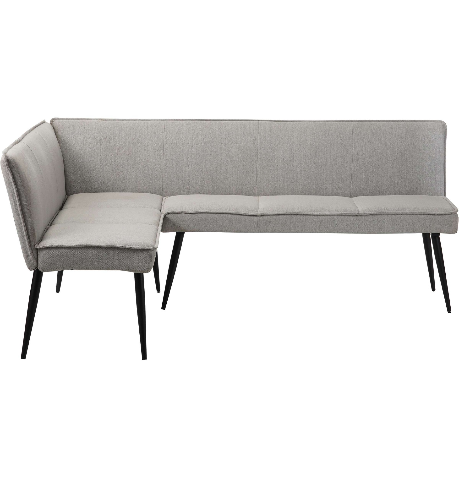 GOODproduct Banc de salle à manger »Ianna« schwarze Metallbeine, pflegeleichtem Webstoff Bezug, Breite 193 cm