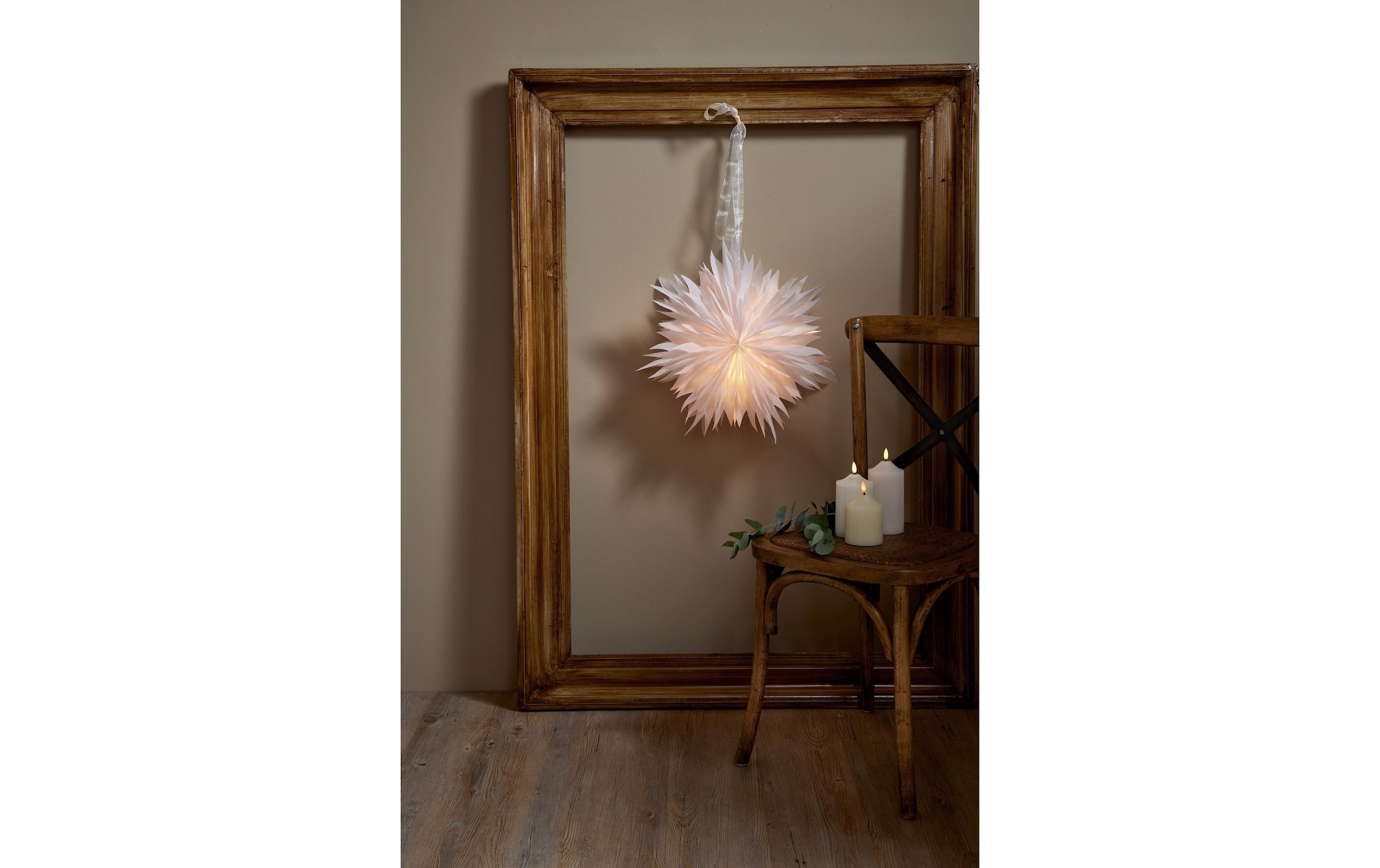 Parforce Traditional Hunting Étoile LED »Papierstern Dis, Ø 45 cm« blanc chaud