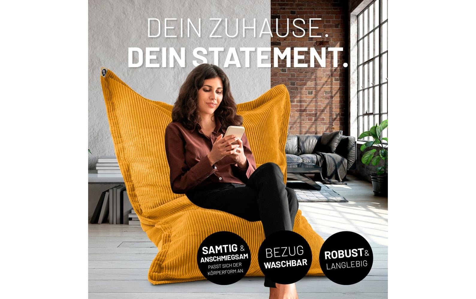 Lumaland Pouf »Cord , 380 l«