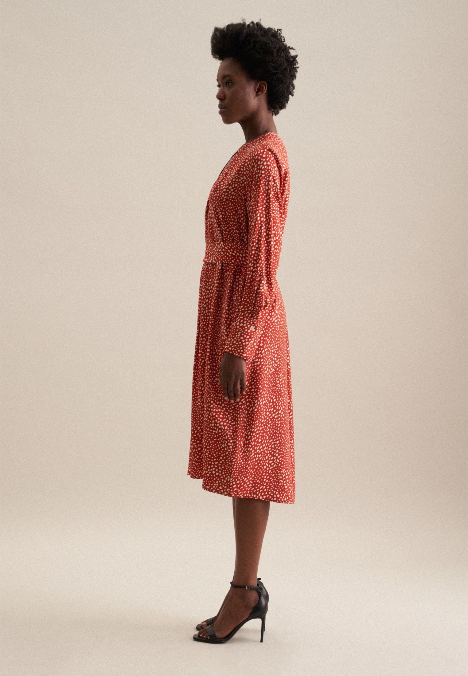 seidensticker Robe d'été »Schwarze Rose« 1/1 Kragen Druck