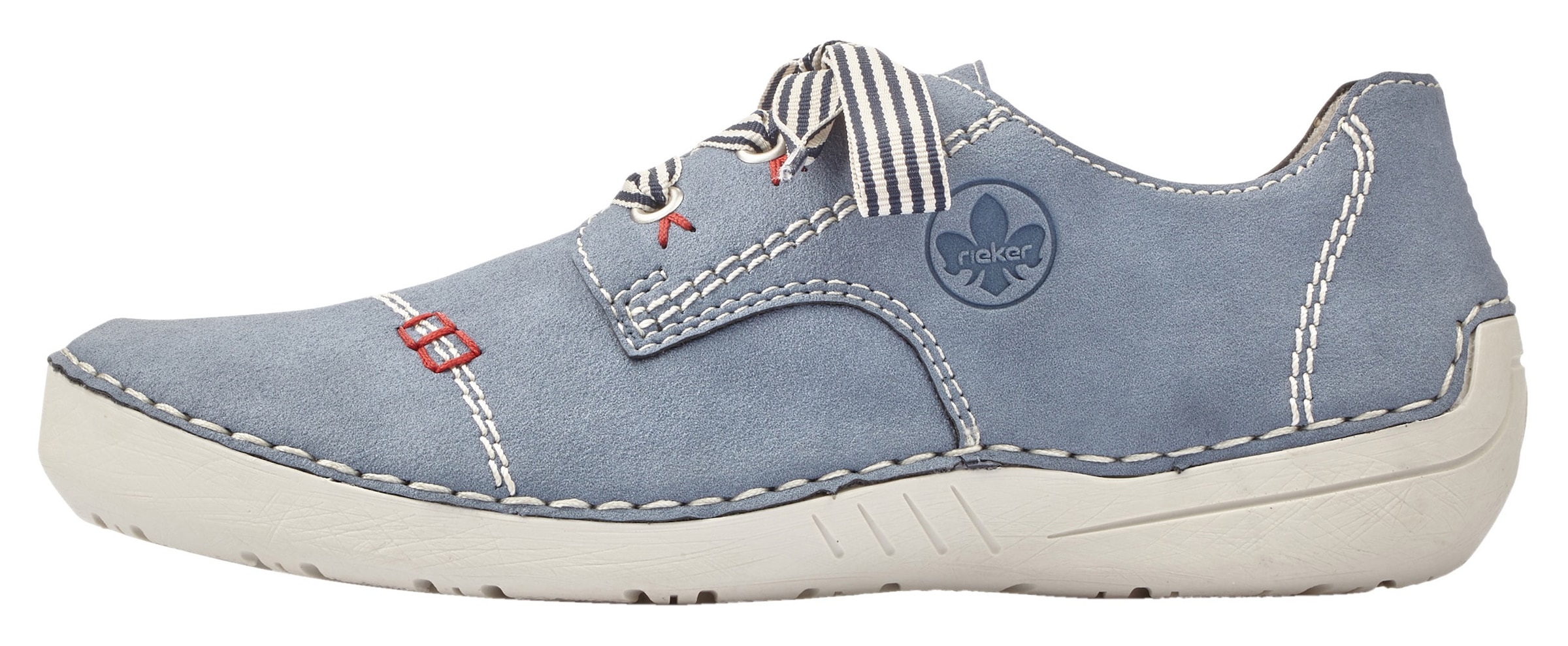 Rieker Chaussure à lacets  , chaussure basse, chaussure de loisir, à lacets avec belle couture décorative