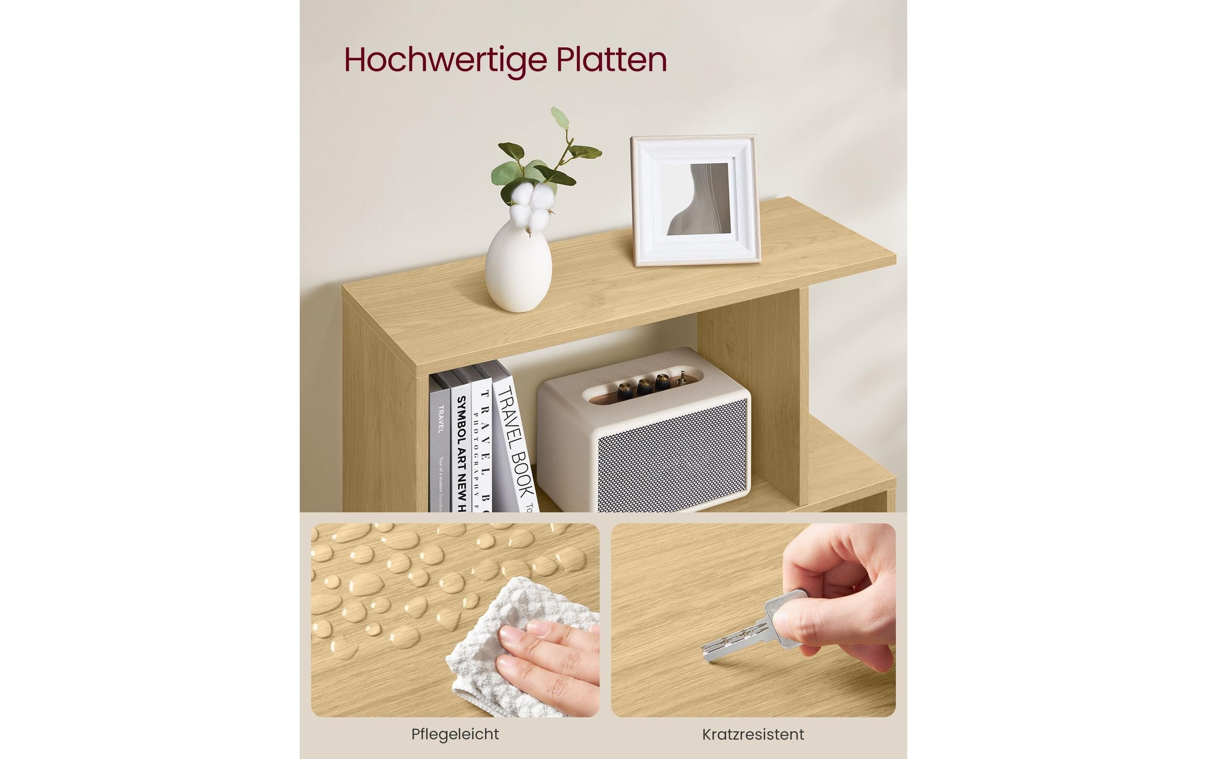 VASAGLE Bücherregal »Zick-Zack«