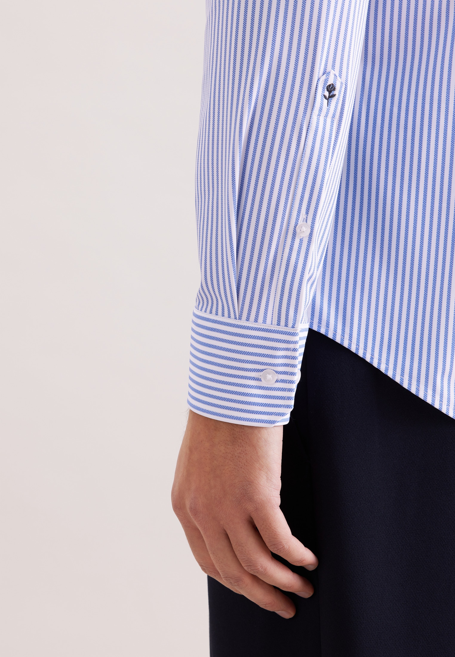 seidensticker Businesshemd »Schwarze Rose« Slim 1/1 Kentkragen Druck