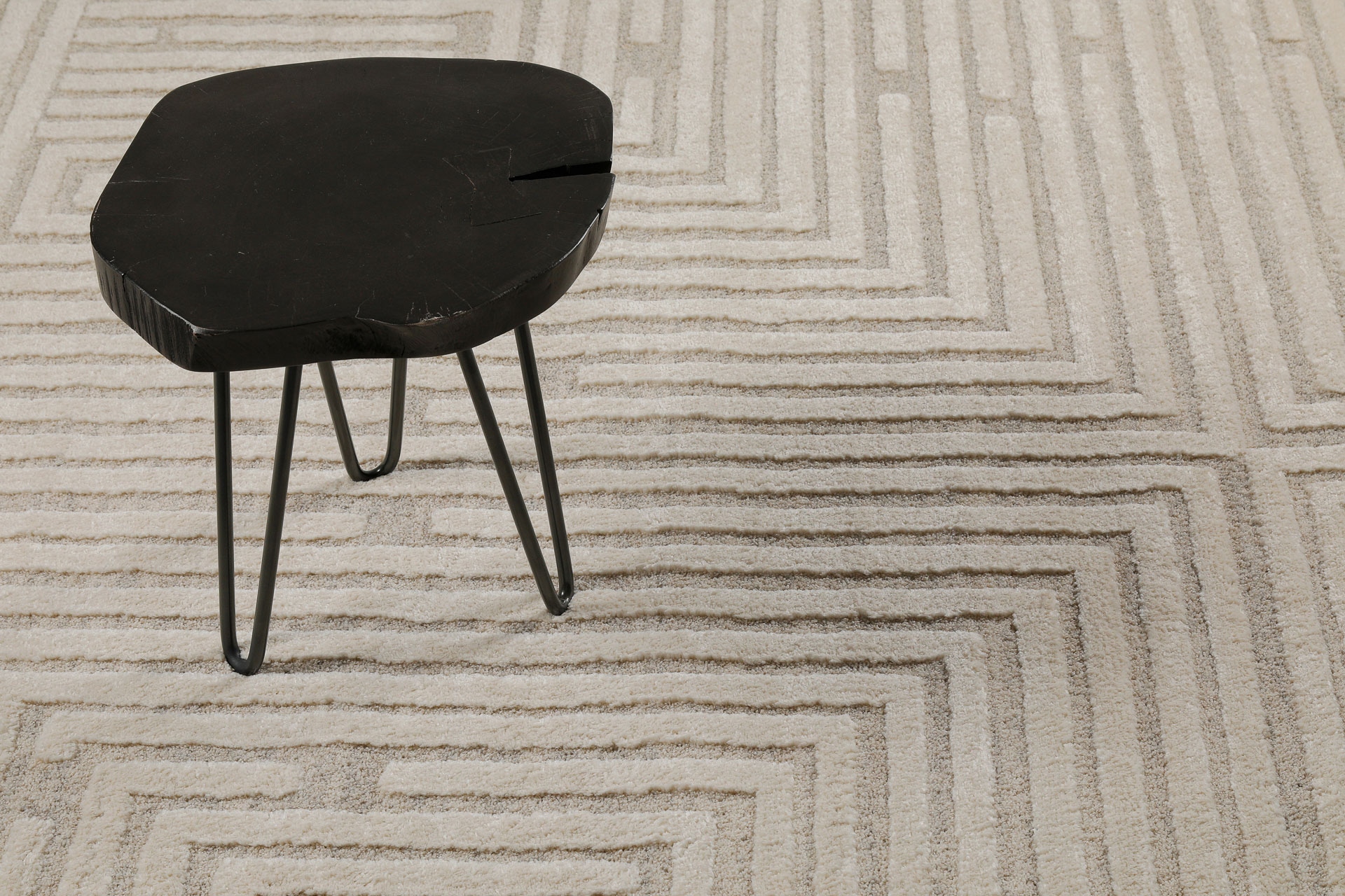 Wecon home Teppich »Hillmar« rechteckig 18 mm Höhe Gewebt, Hoch-Tief, robust, geometrisches Design, Scandi, Wohnzimmer