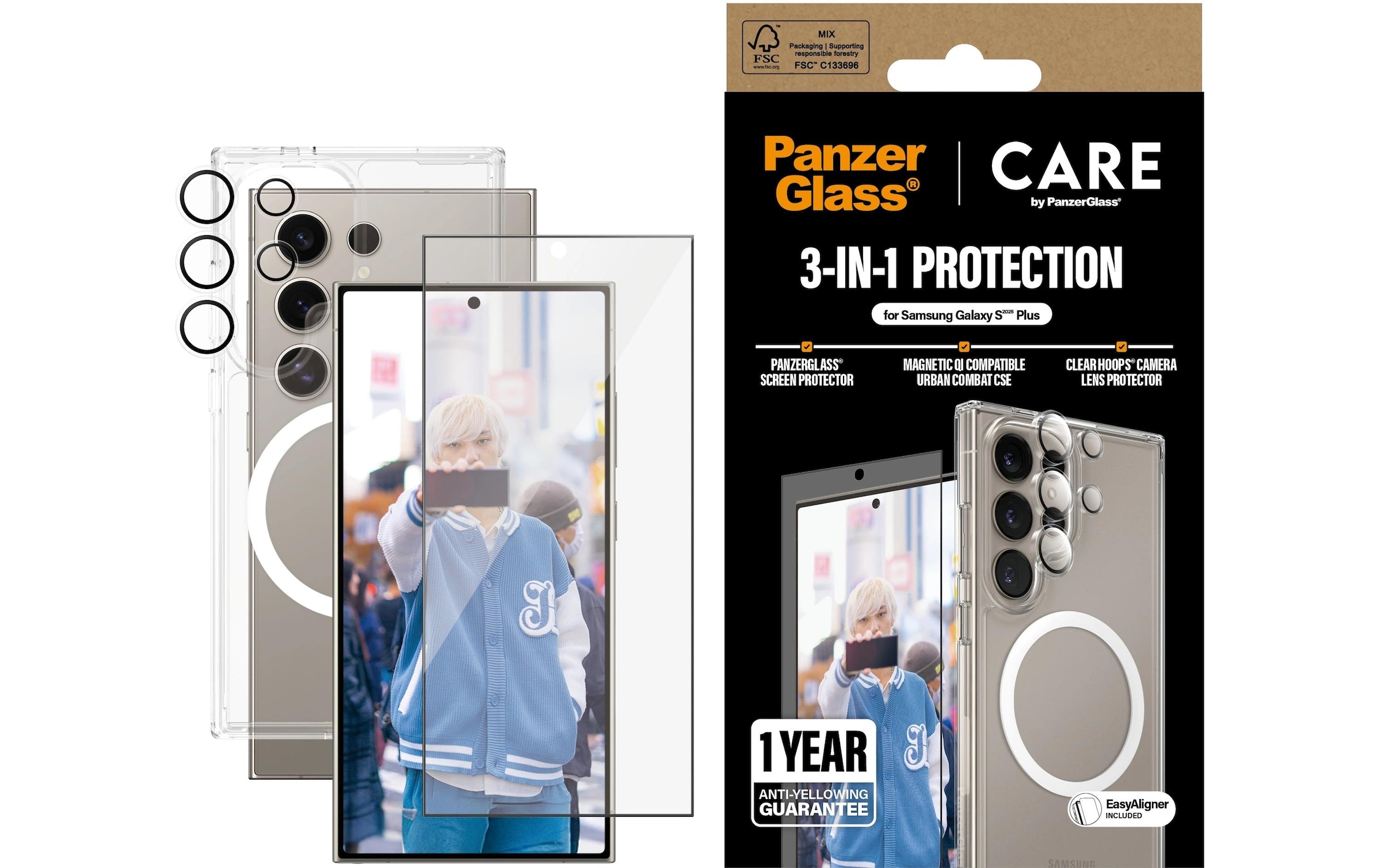 CARE by PanzerGlass Film de protection »3-in-1 UWF Galaxy S25 Ultra«