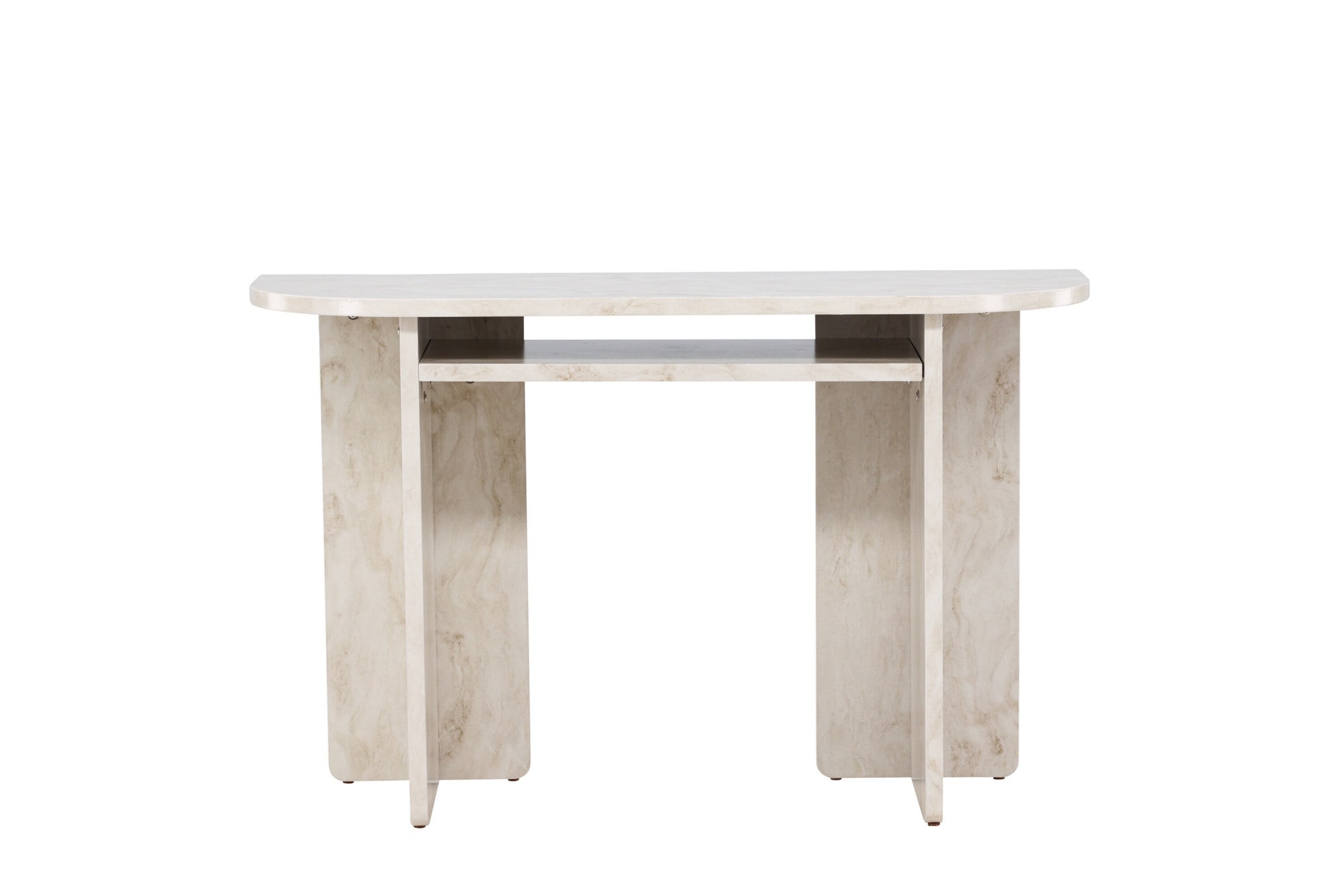 Venture Home Table d'appoint »Ålesund, hoher Konsolentisch in beiger Marmoroptik, 120 × 40 cm« Ablagetisch, MDF, gewachst, hoch, geräumig, edel