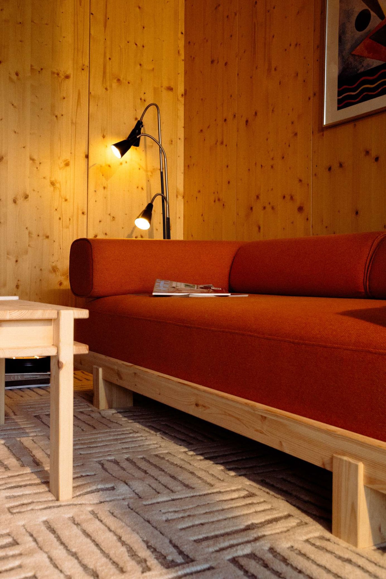 Karup Design Schlafsofa »Stay Sofa Bed, mit Bettfunktion & Boxspring, 3 Sitzer aus Massivholz« Boxspring-Matratze mit Sprungfedern, 90 x 200 cm, Made in Europe