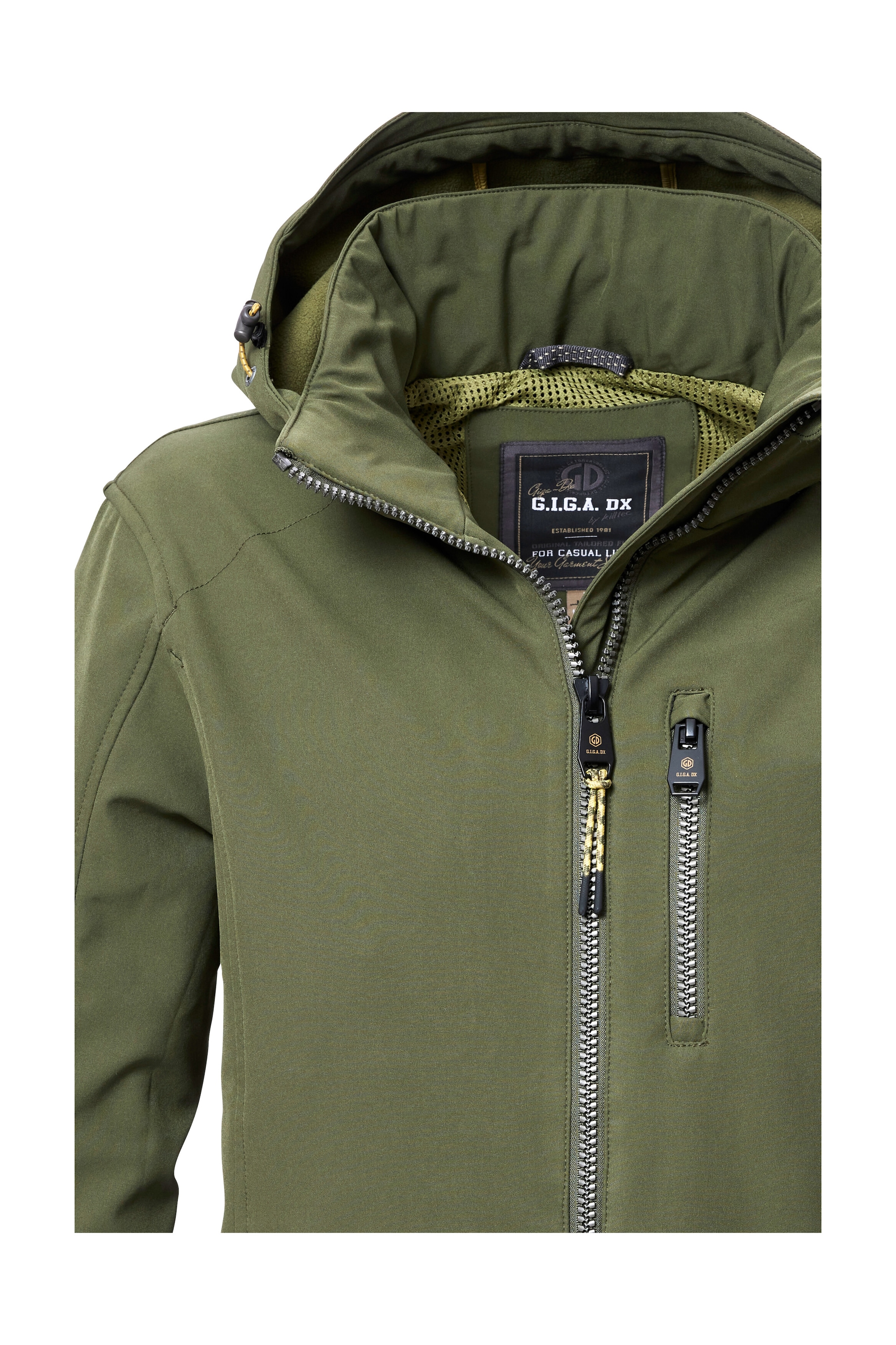G.I.G.A. DX by killtec Veste softshell »GW 29 MN SFTSHLL JCKT« veste softshell imperméable avec polaire, capuche amovible, fermetures éclair