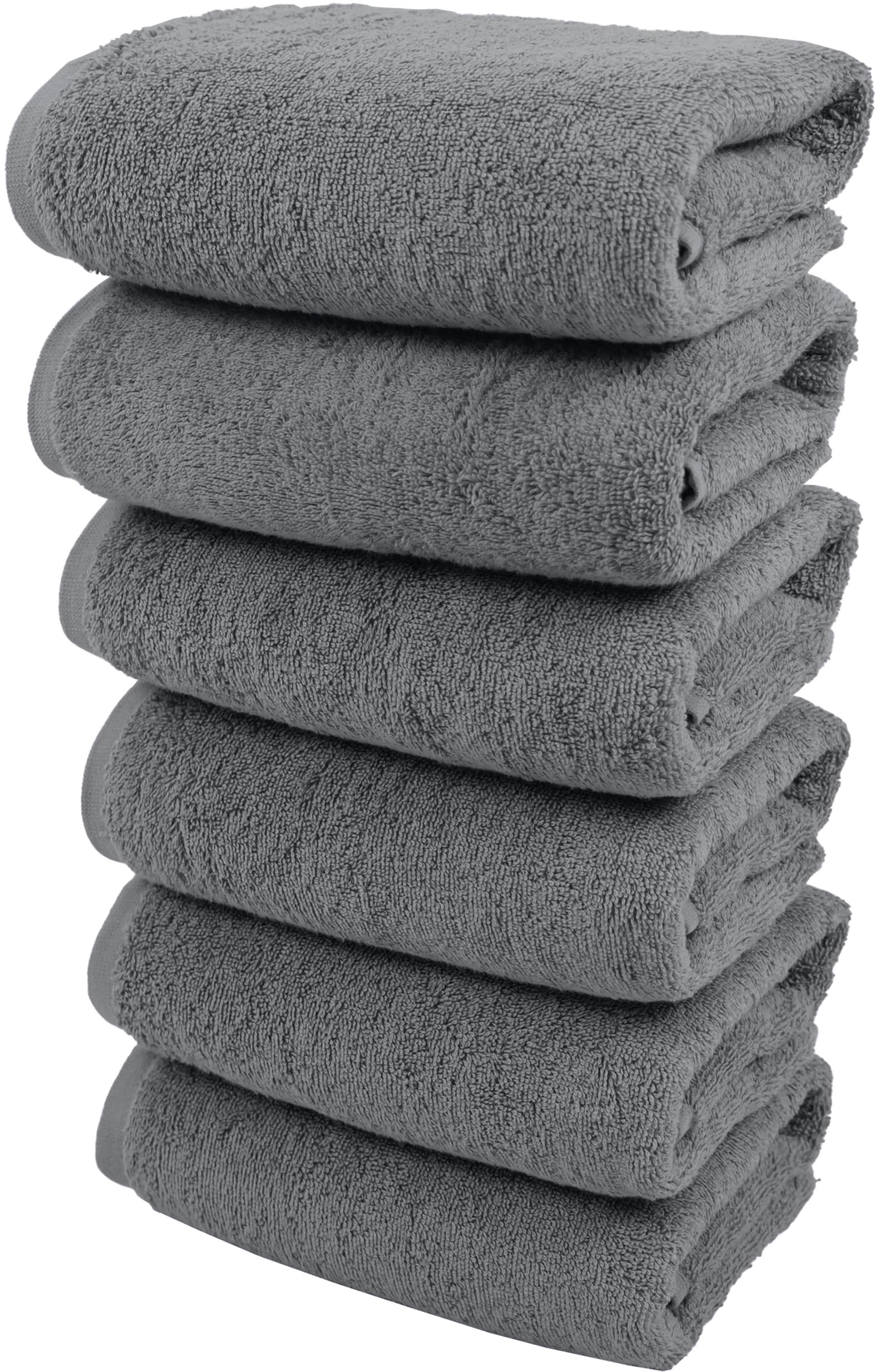 my home Handtücher »Handtuch Merida, 6 Handtücher (50x100cm)« kuschelig weich, 100% Baumwolle