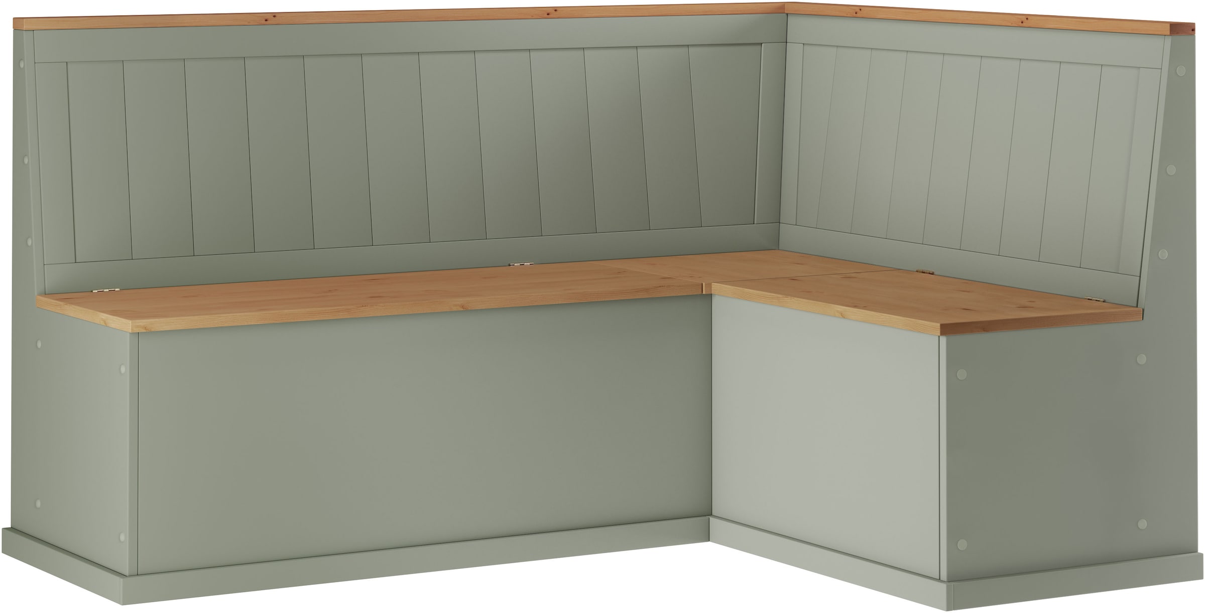 GOODproduct Banc d'angle »Sara« aus massivem Kiefernholz, Paneel Rückenlehne, zwei Breiten