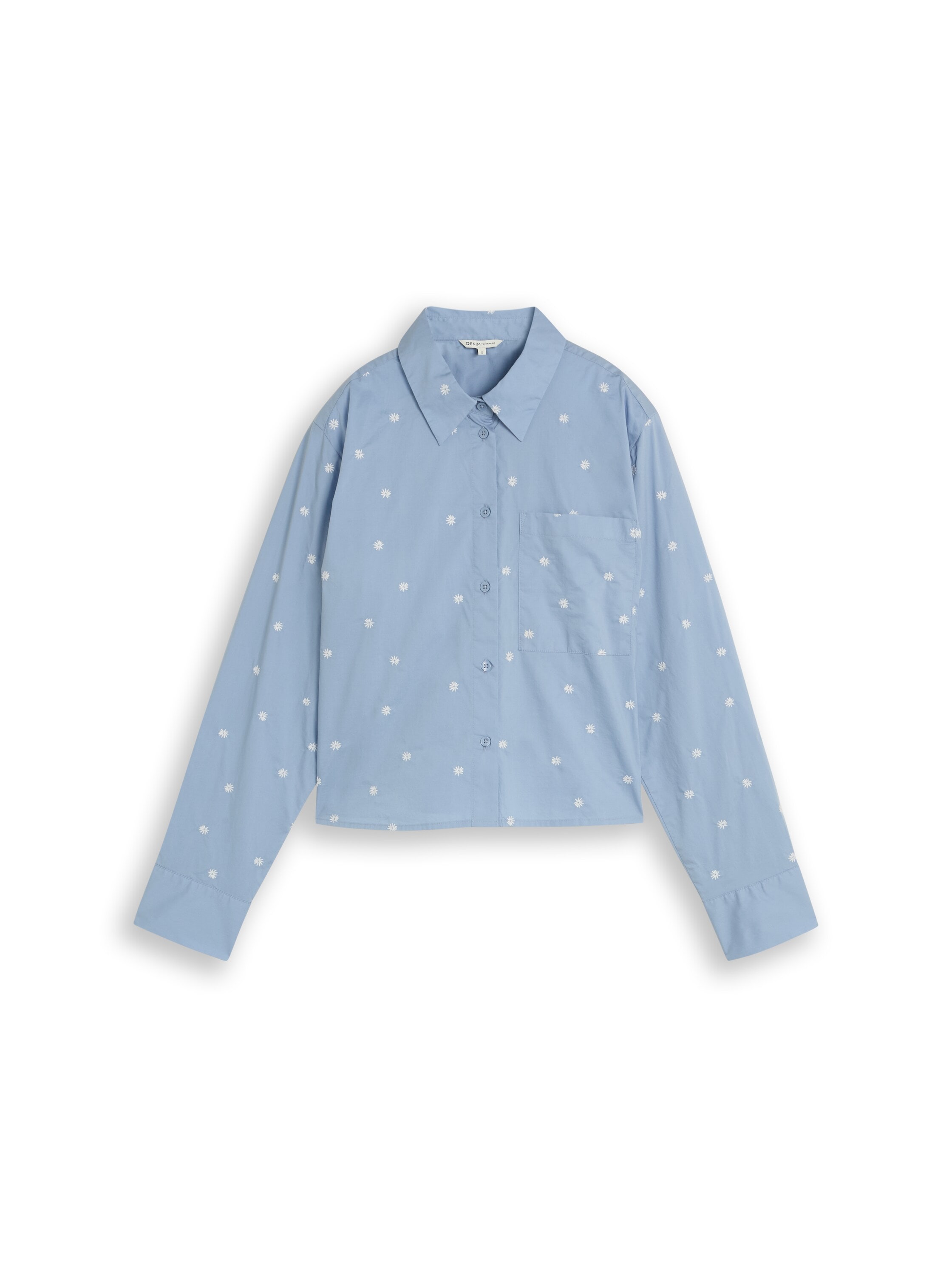 TOM TAILOR Denim Blouse chemise avec broderies intégrales