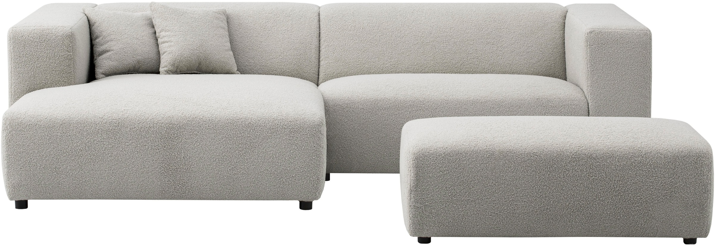Home affaire Polsterecke »BAKELS, Ecksofa-Set mit Hocker, L-Form mit Schlaffunktion« Ecksofa-Set (incl. Hocker) im trendigen Megacord