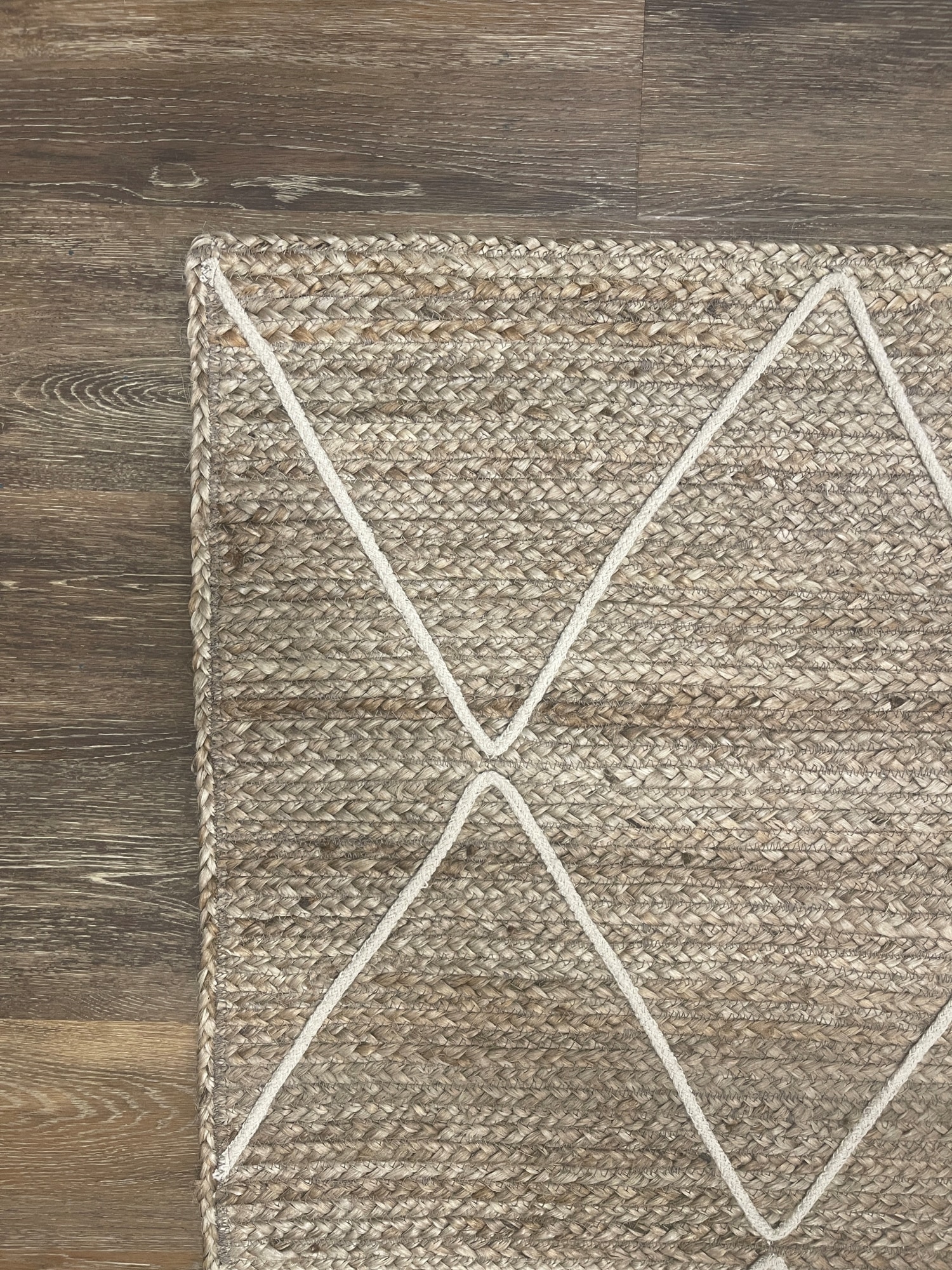 Myflair Möbel & Accessoires Teppich »Juna Essence« rechteckig 10 mm Höhe Juteteppich, handgeflochten, meliert, Rauten Muster, auch als Läufer