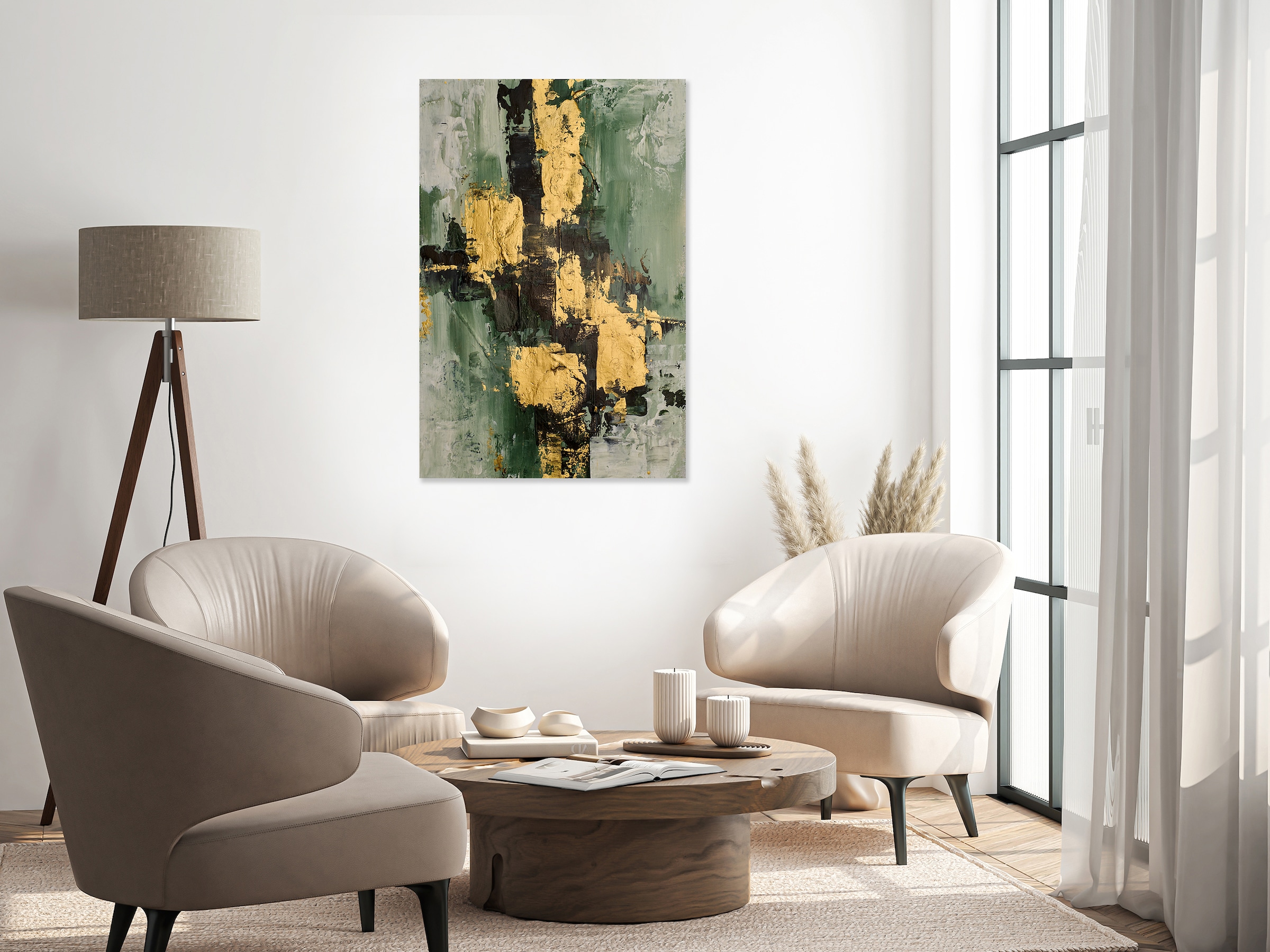 queence Tableau en verre acrylique »Wandbild, Goldbild, Bild Abstrakte Kunst mit Blattgold veredelt« Abstrait | Art | Fantasy Finition à la main avec feuille d'or pour un aspect noble et intemporel.
