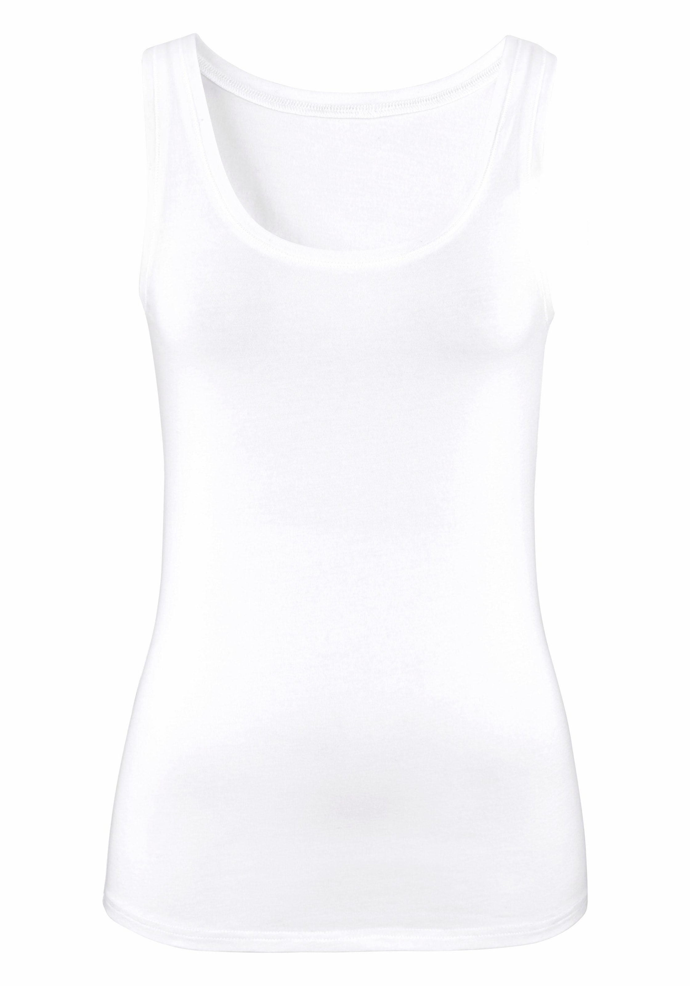 Vivance Tanktop »aus luftiger Baumwoll-Qualität« 2er-Pack,  aus elastischer Baumwoll-Qualität, sommerlich leicht
