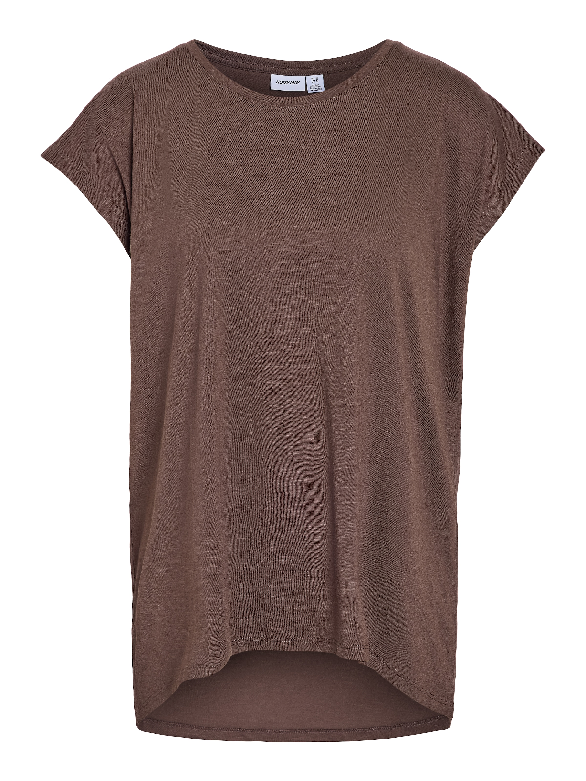 Noisy may Kurzarmshirt »NMMATHILDE S/S LOOSE LONG TOP NOOS« Baumwollmischung, relaxed fit