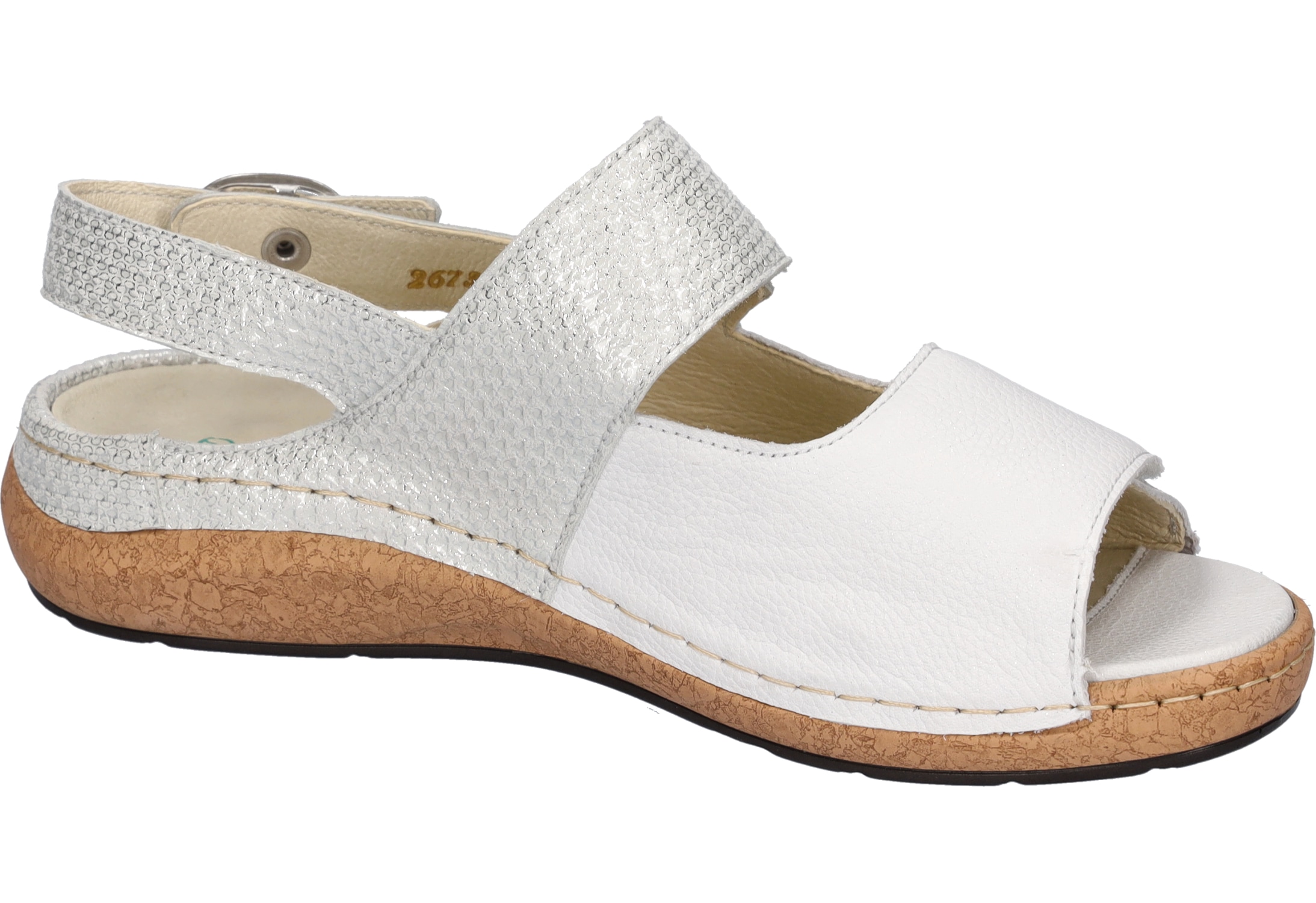 Waldläufer Sandale »K-HELIETT«  Chaussure d'été, sandale compensée, look métallique, en largeur extra K