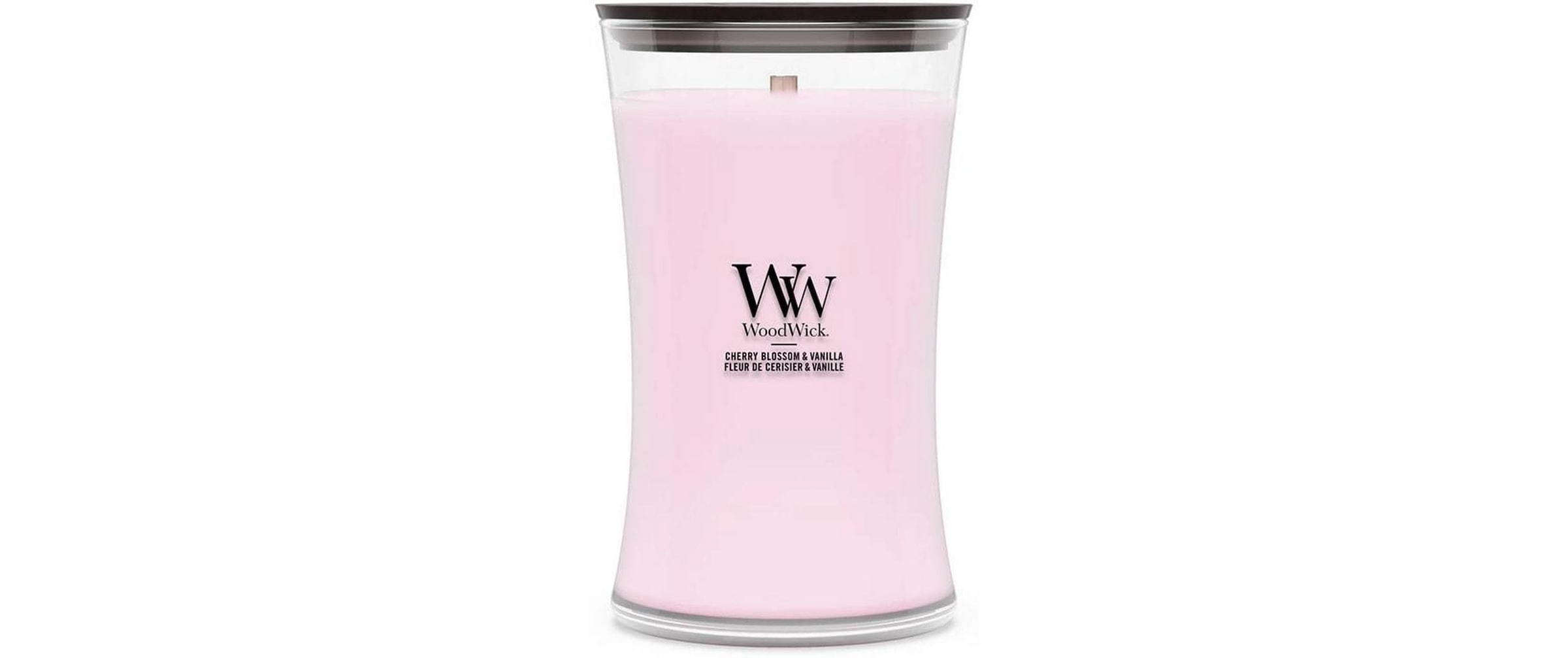 Woodwick Bougie parfumée »Cherry Blossom & Vanilla Large Jar«