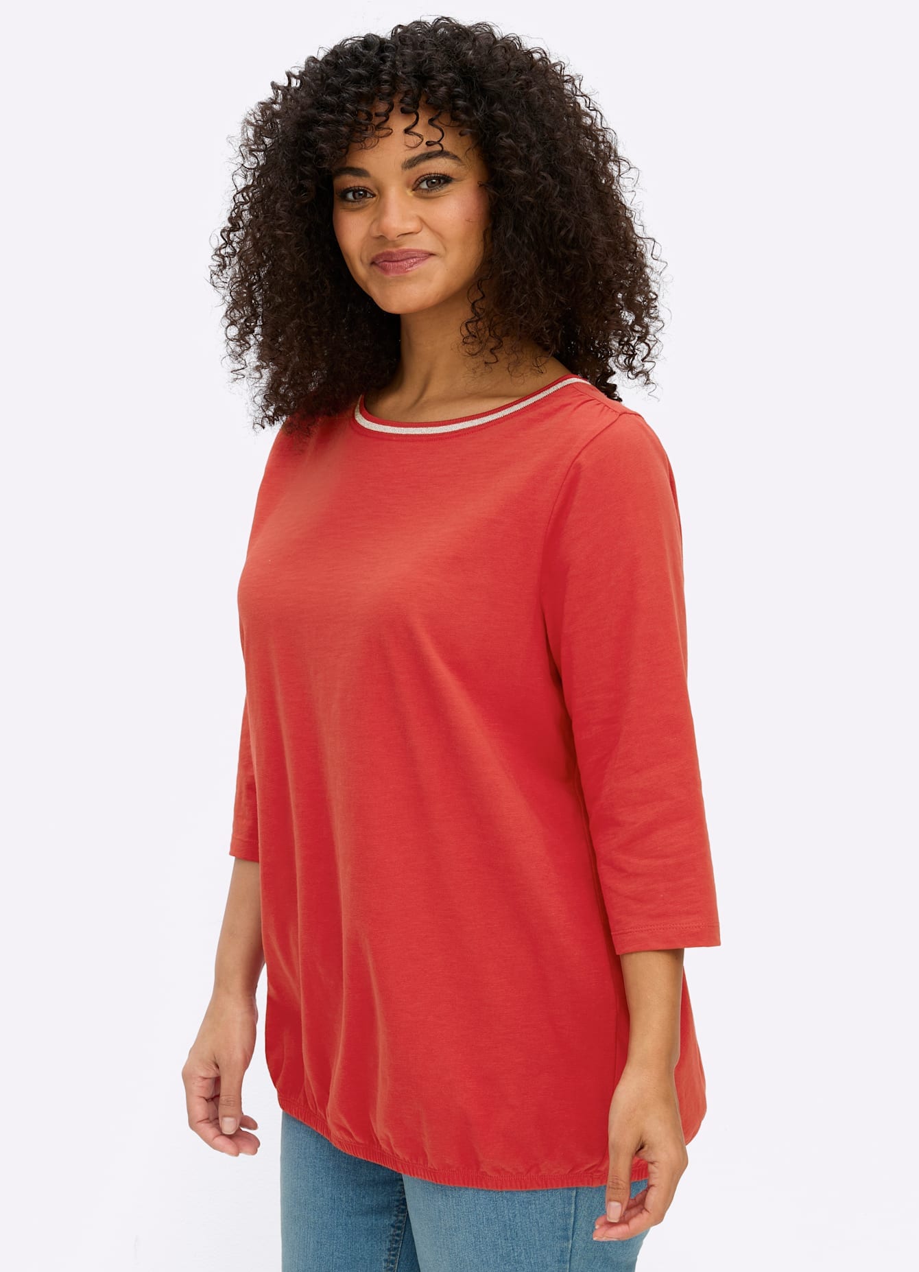 Sheego Shirt à col rond »3/4-Arm-Shirt« 1