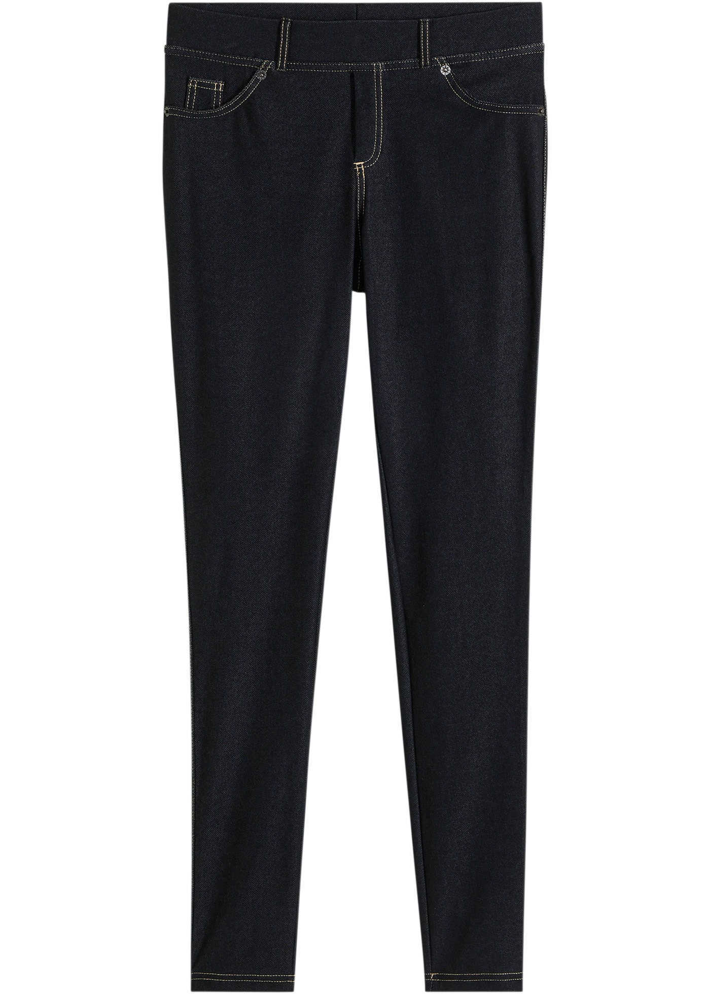 bonprix Leggings  Leggings in Jeansoptik aus Baumwoll-Mix, mit Taschen